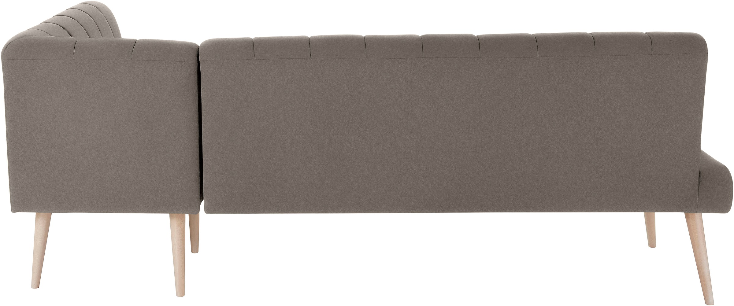 exxpo - sofa fashion Eckbank »Costa, moderne Rückensteppung, bequem und elegant, hoher Holzfuss«, hochwertig verarbeitet, Frei im Raum stellbar