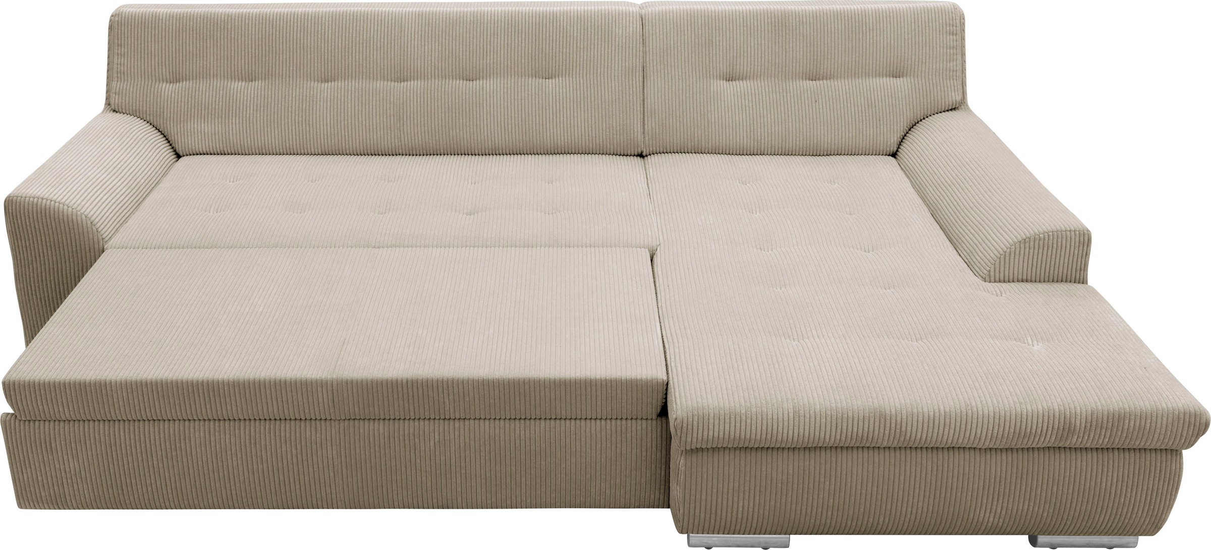 DOMO collection Ecksofa Treviso, wahlweise mit Bettfunktion, incl. Zierkissen