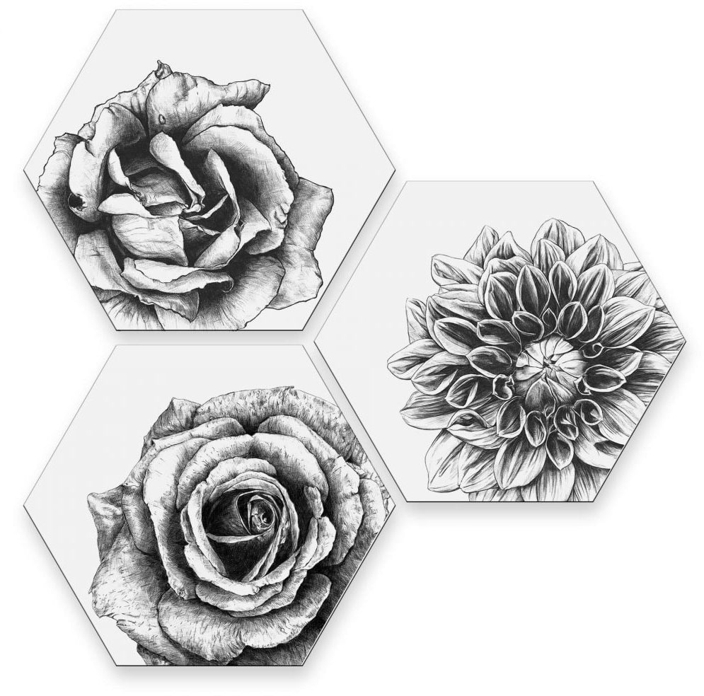St.) Jelmoli-Versand »Blumen (Set, Wall-Art Collage Bilder Floral shoppen online 3 | Deko«, Mehrteilige