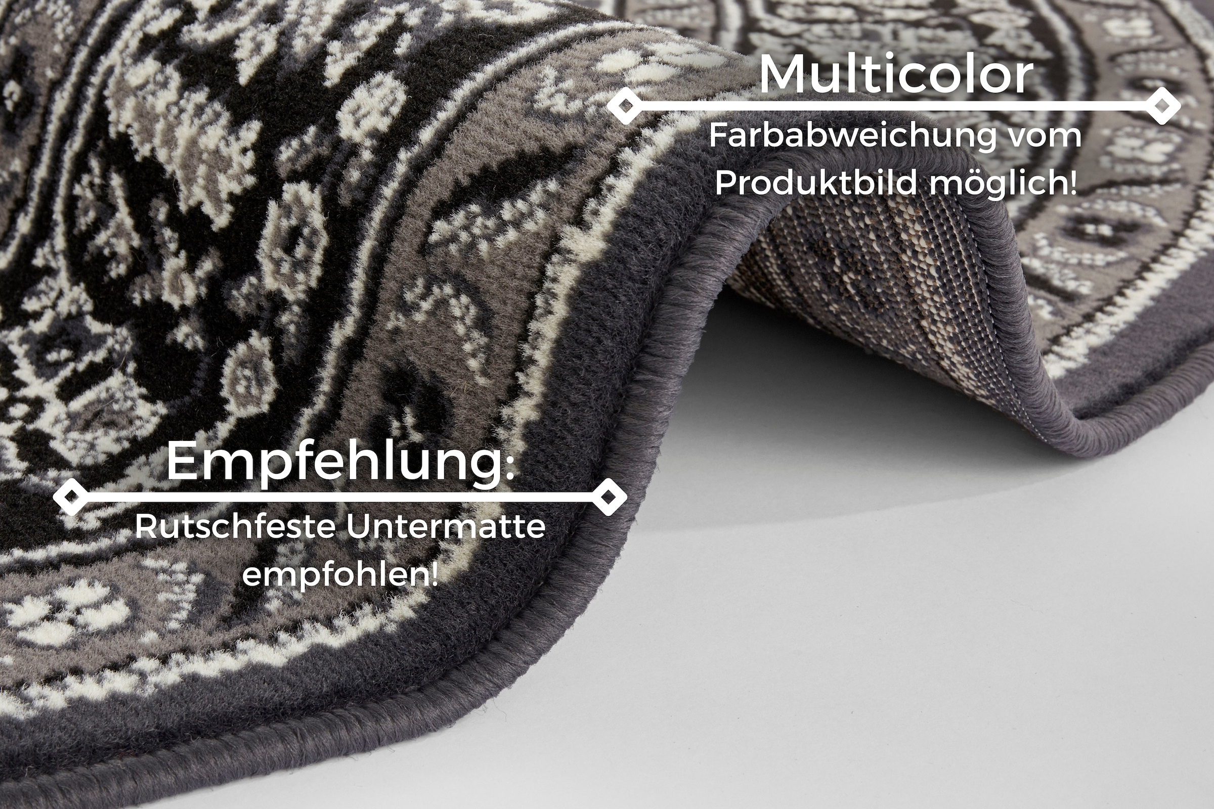 HANSE Home Teppich »Skazar Isfahan«, rund, 9 mm Höhe, Kurzflor, Orient, Teppich, Vintage, Esszimmer, Wohnzimmer, Flur