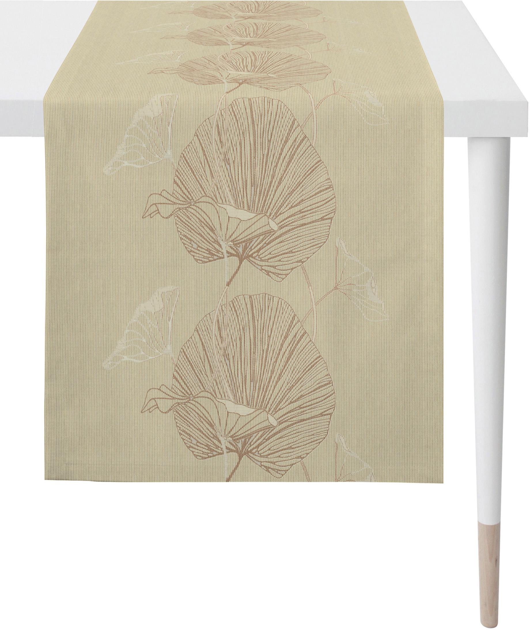 APELT Tischläufer "Nora - Herbstzeit, Jacquard, Herbstdeko, Herbst" Fleckschutz