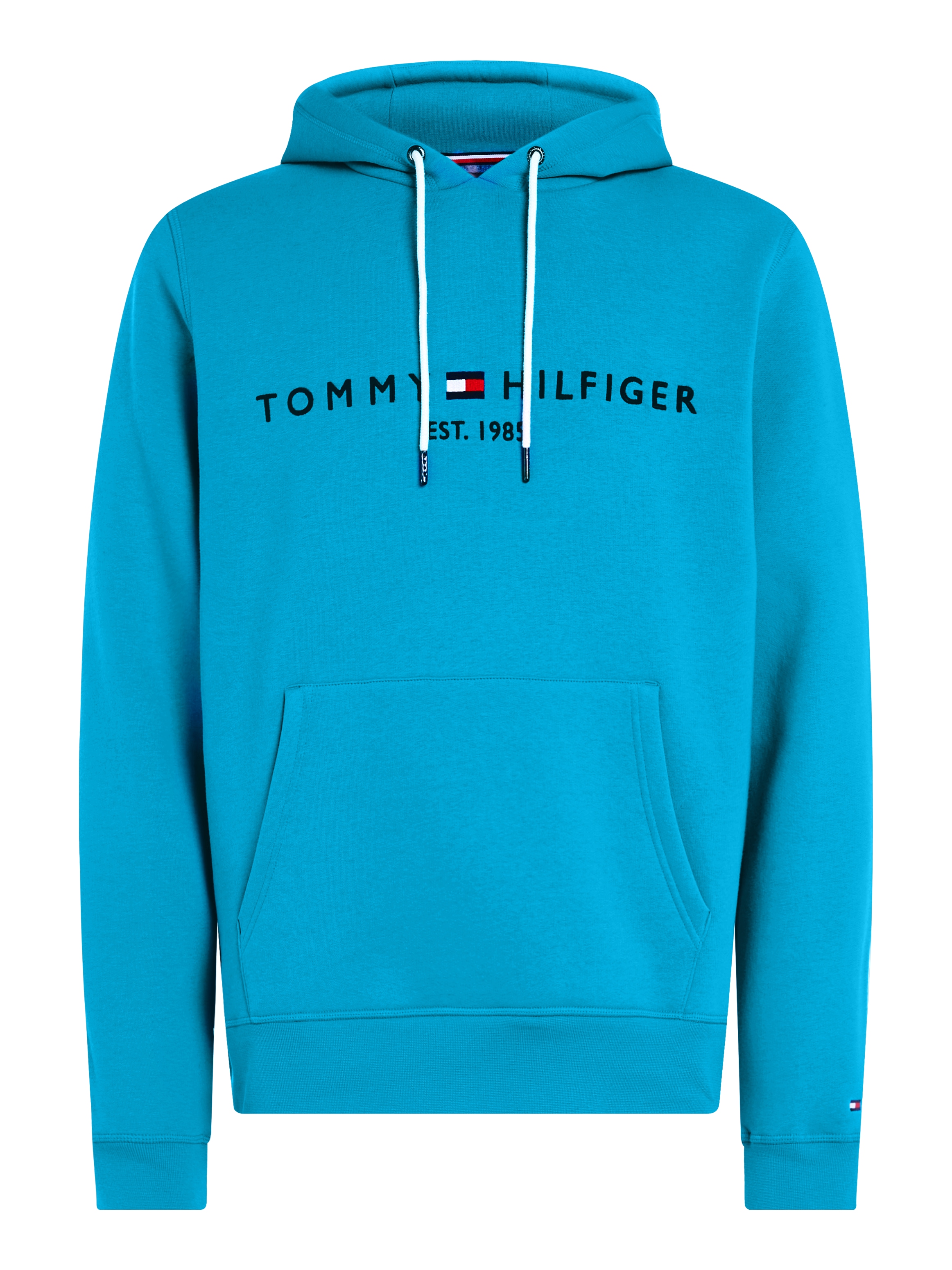 Tommy Jelmoli-Versand gesticktem TH-Schriftzug Brust | HOODY«, bestellen der LOGO Kapuzensweatshirt Hilfiger mit auf »TOMMY online