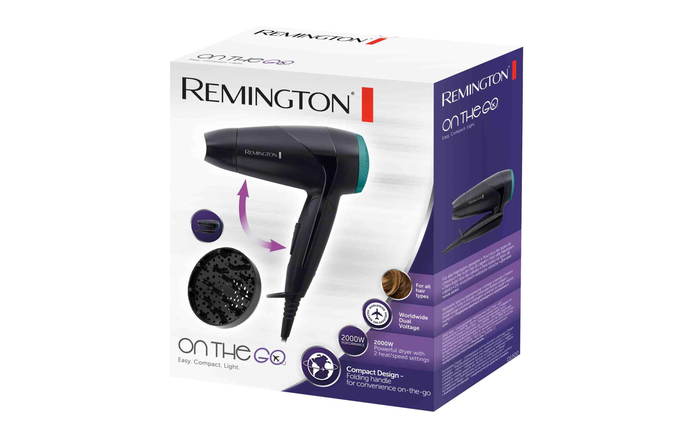 Remington Haartrockner »D1500 On the Go«, 2200 W