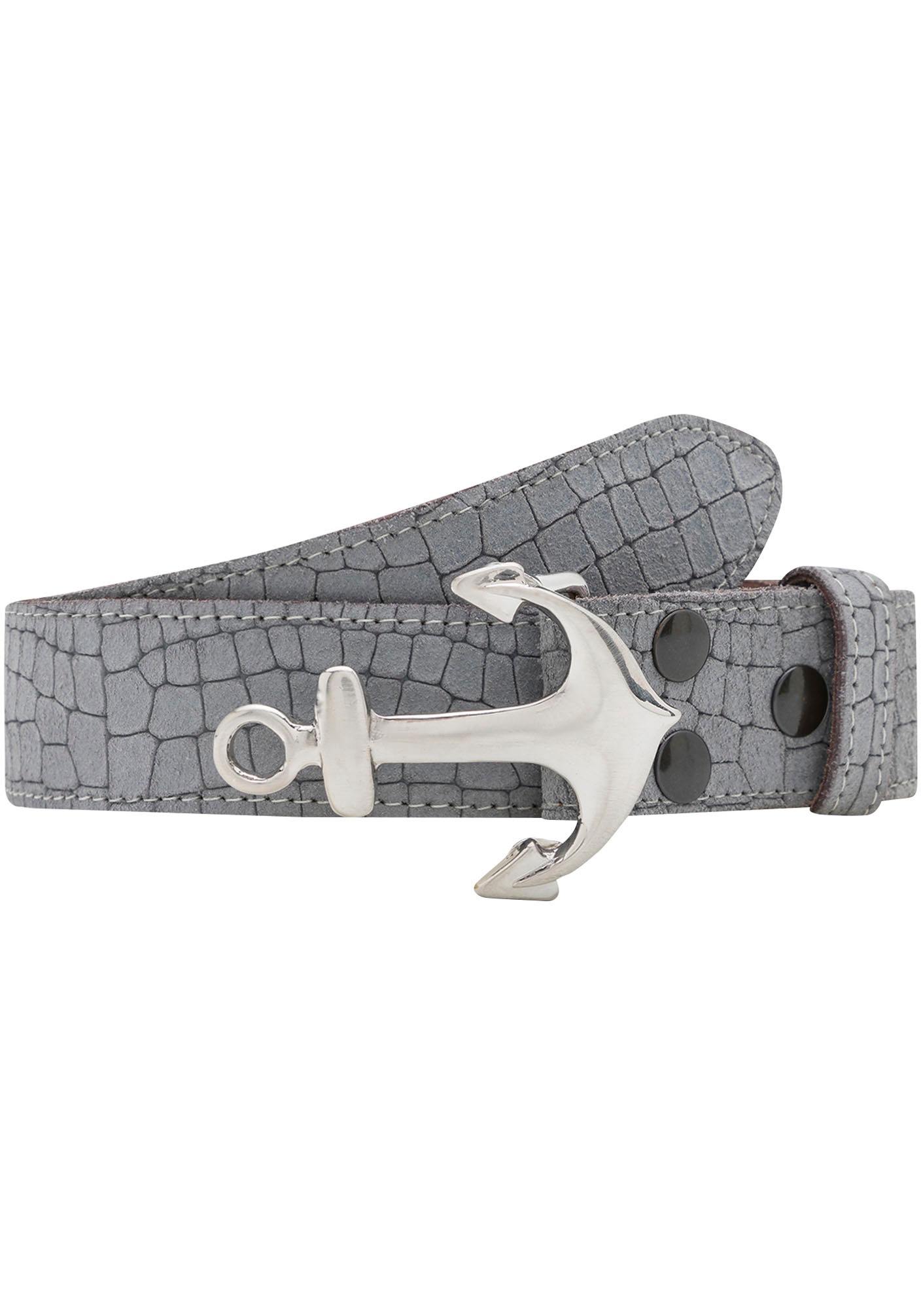 Rettungsring Gürtel Ledergürtel mit austauschbarer Schliesse "Anker S019 Satiniert"