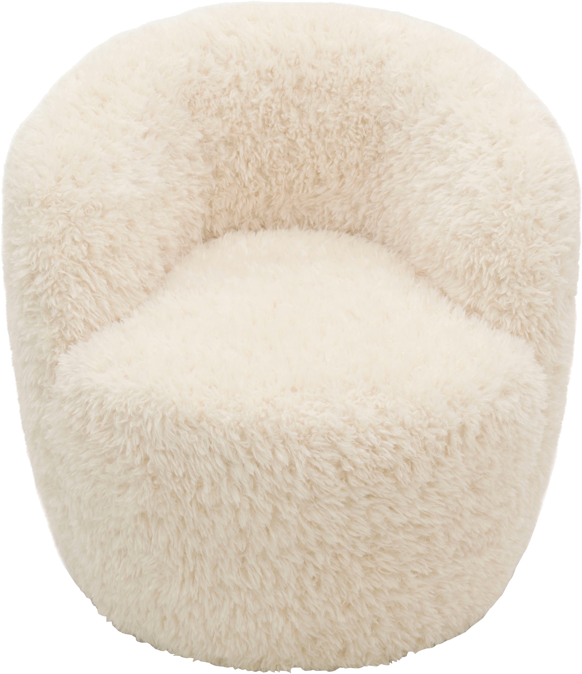 DOMO collection Sessel »Obidos moderner Loungesessel«, Flausch, creme