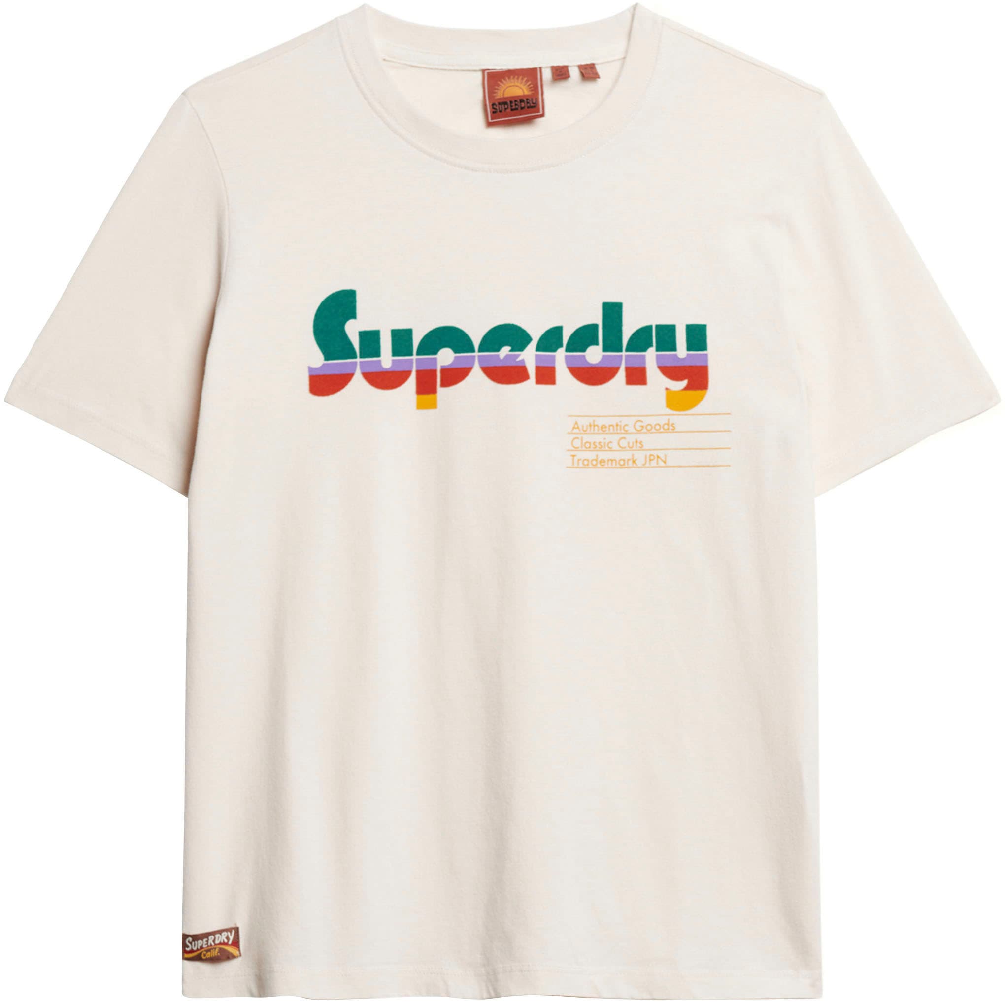 Superdry Print-Shirt »RETRO FLOCK RELAXED T SHIRT«