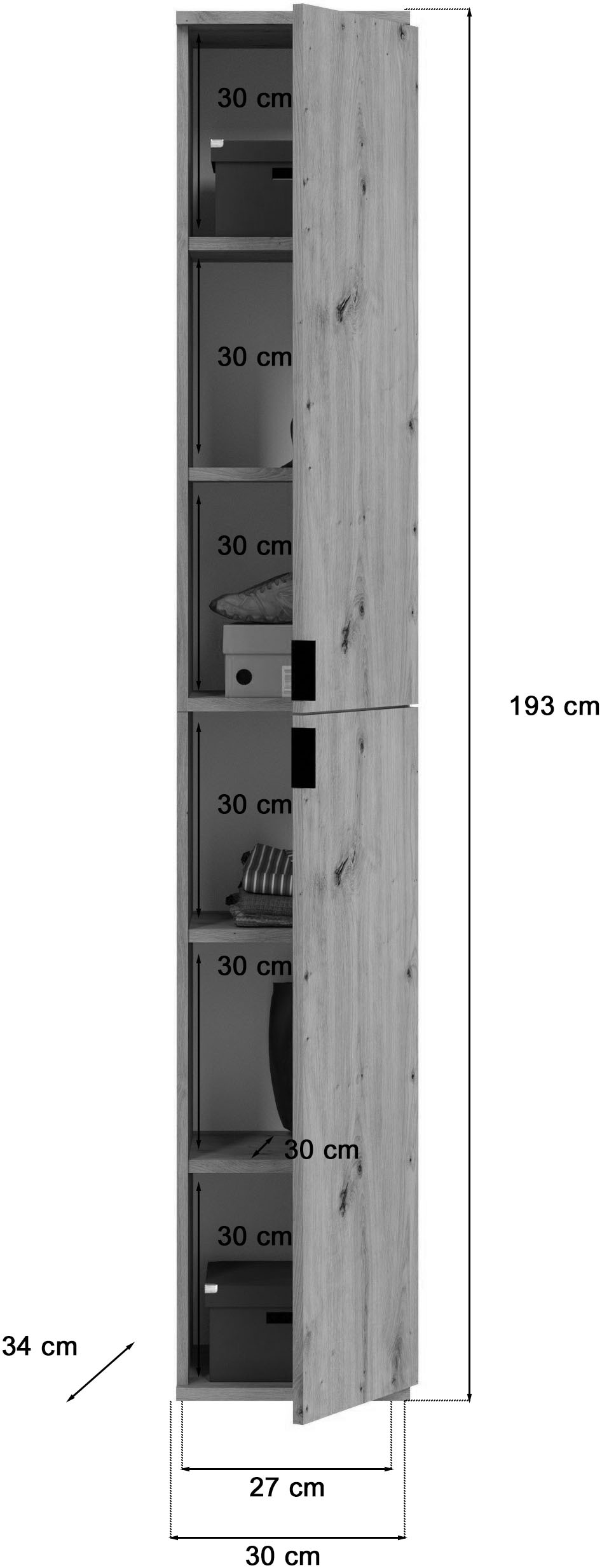 INOSIGN Hochschrank »Garderobenschrank«, Diele, Flur, Schranksystem, Garderobenmöbel