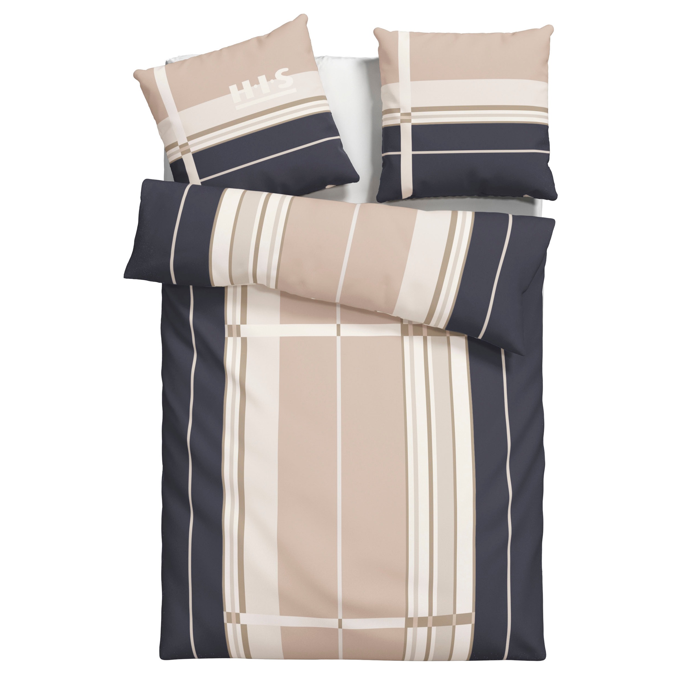 OTTO home Bettwäsche "Golfi in Gr. 135x200 oder 155x220 cm" 2 sportliche Streifen Bettwäsche aus Baumwolle, Marke H.I.S by OTTO home