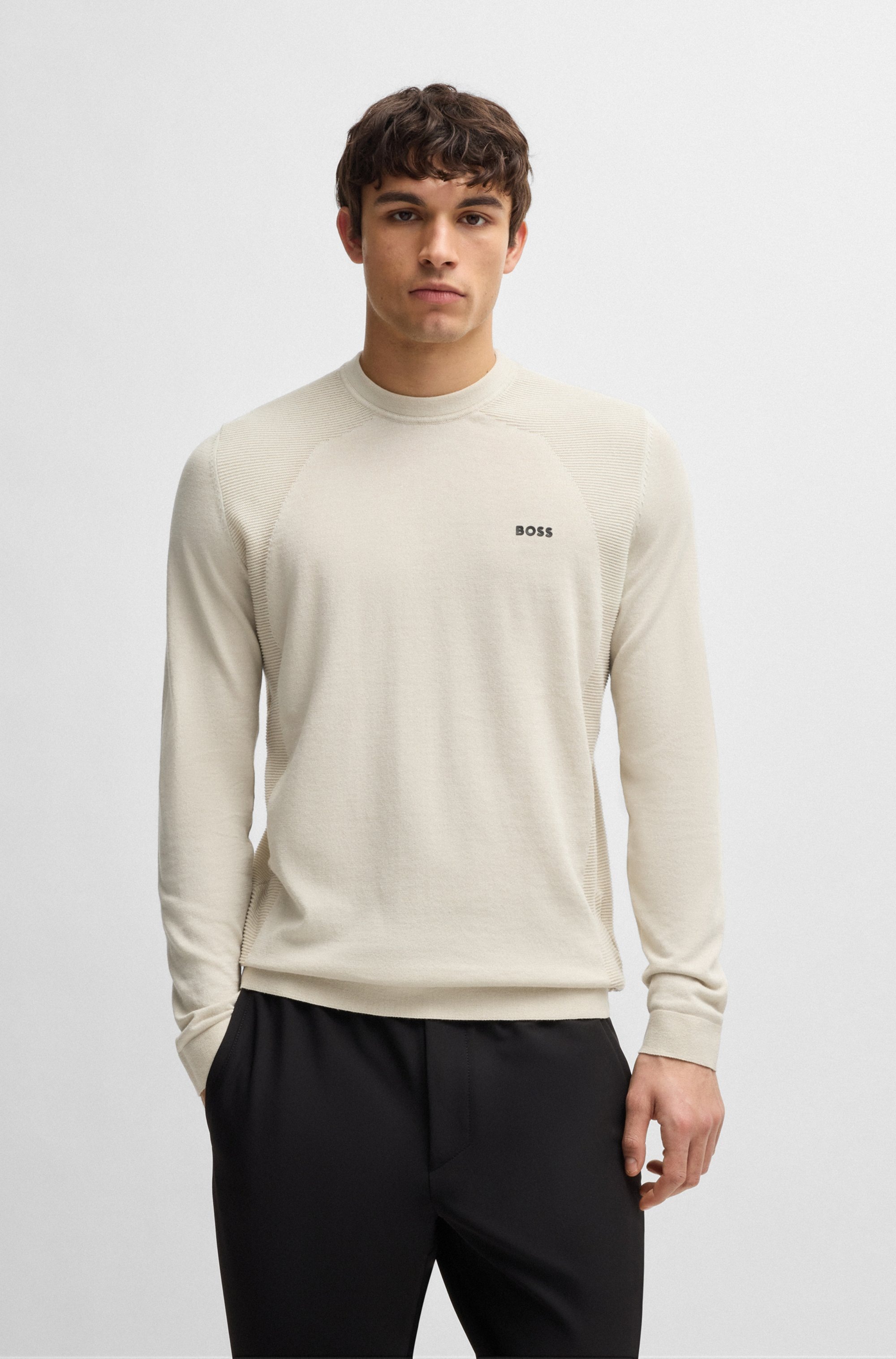 BOSS GREEN Strickpullover »Momentum Lite C« aus Dry-Flex-Gewebe