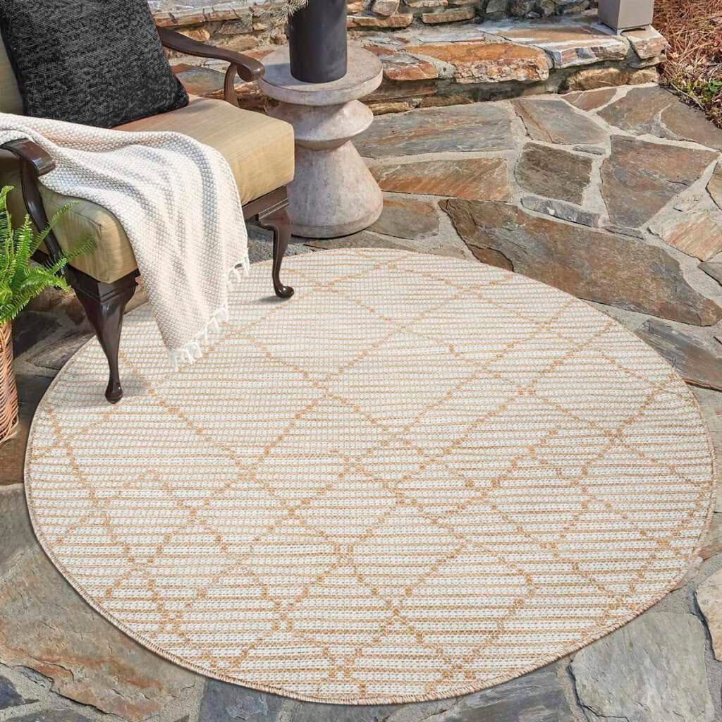 Carpet City Teppich »Palm«, rund, Wetterfest & UV-beständig, für Balkon,  Terrasse, Küche, flach gewebt online kaufen | Jelmoli-Versand | Kurzflor-Teppiche