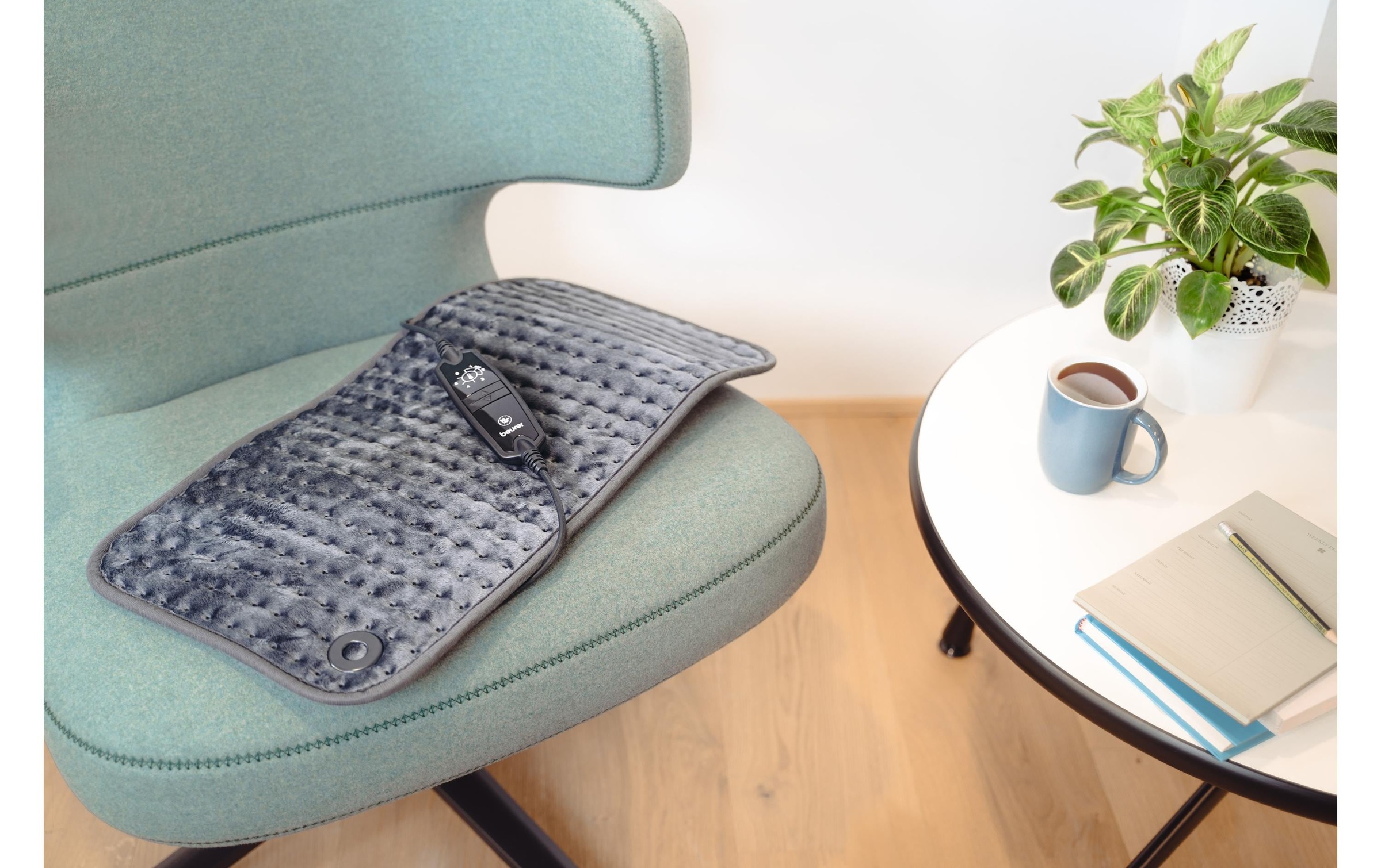 BEURER Heizkissen »HK 123 XXL Cosy Grey Green Planet Netzbetrieb«