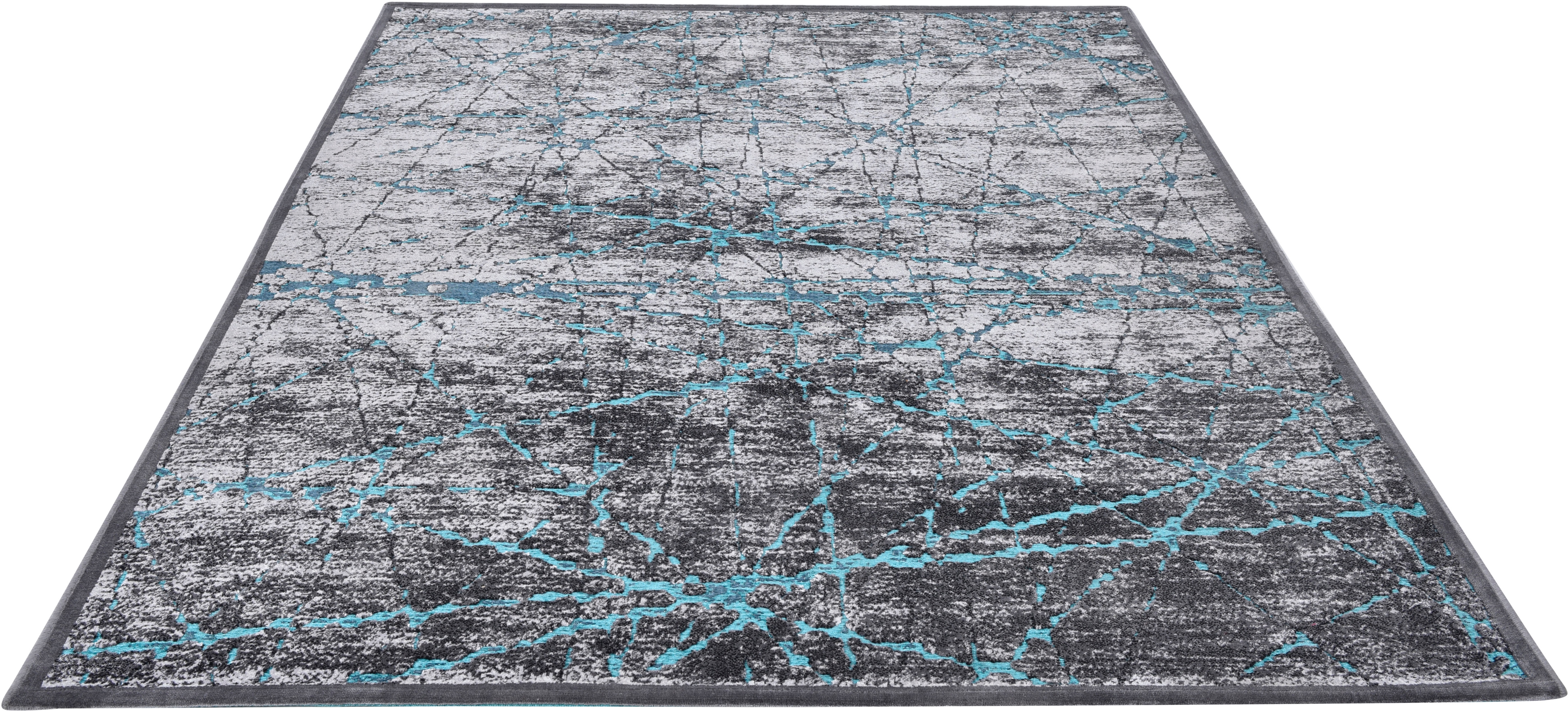 Gino Falcone Teppich »Orelia 103« rechteckig 7 mm Höhe Kurzflor, modernes Design, mit leichtem Glanz, Wohnzimmer