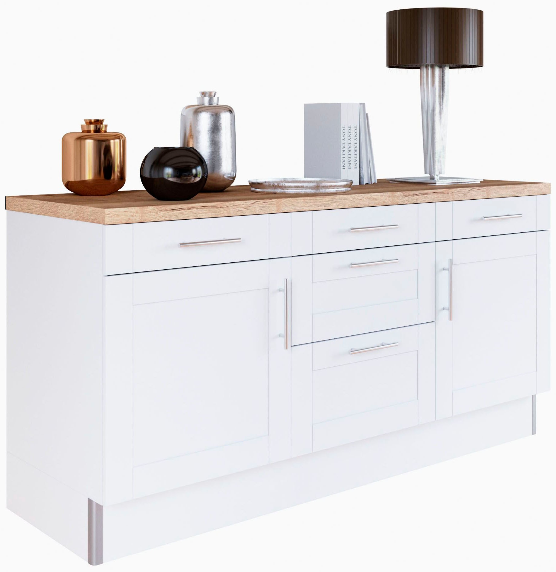 OPTIFIT Küche »Ahus«, 180 cm breit, ohne E-Geräte, Soft Close Funktion, MDF Fronten