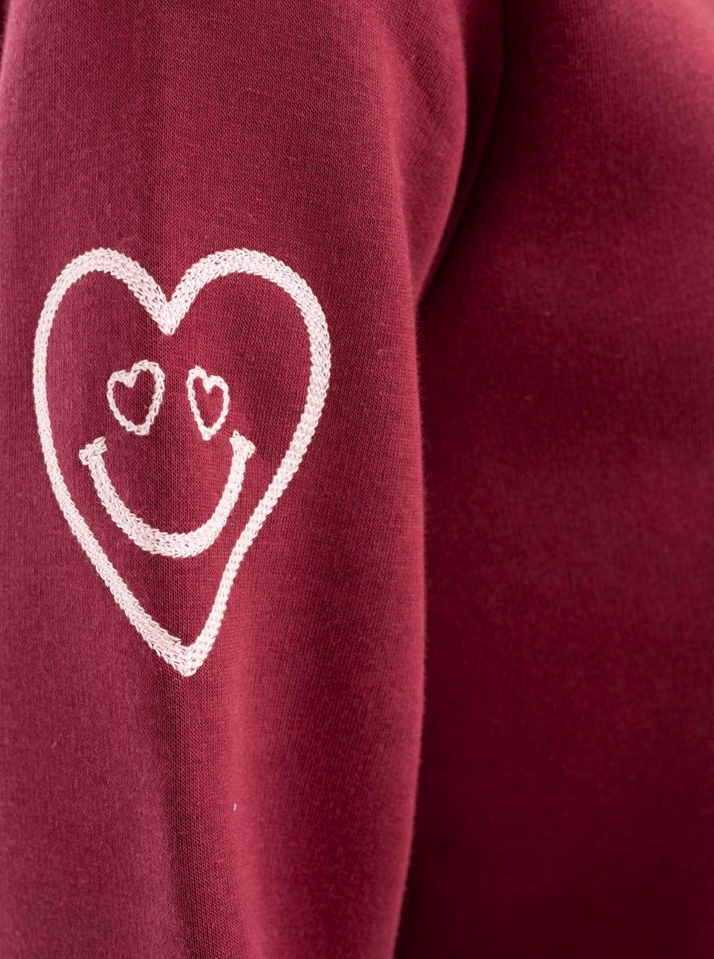 Zwillingsherz Hoodie »"Alissa Shiny"«, mit glänzendem SMILE Print vorne und hinten, gesticktem Herz am Arm