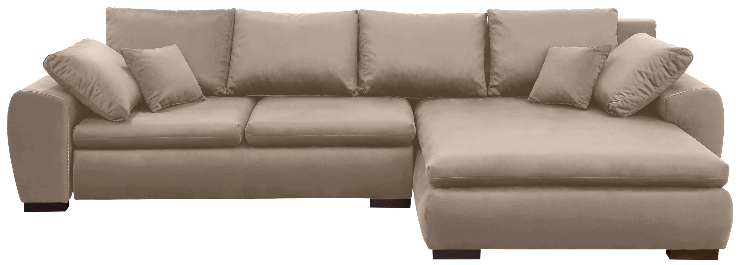 Home affaire Ecksofa "Cara Mia L-Form, B: 325 cm, XXL-Sofa mit 4 Zierkissen" optional Schlaffunktion & Bettkasten, Liegefl. 145x270 cm