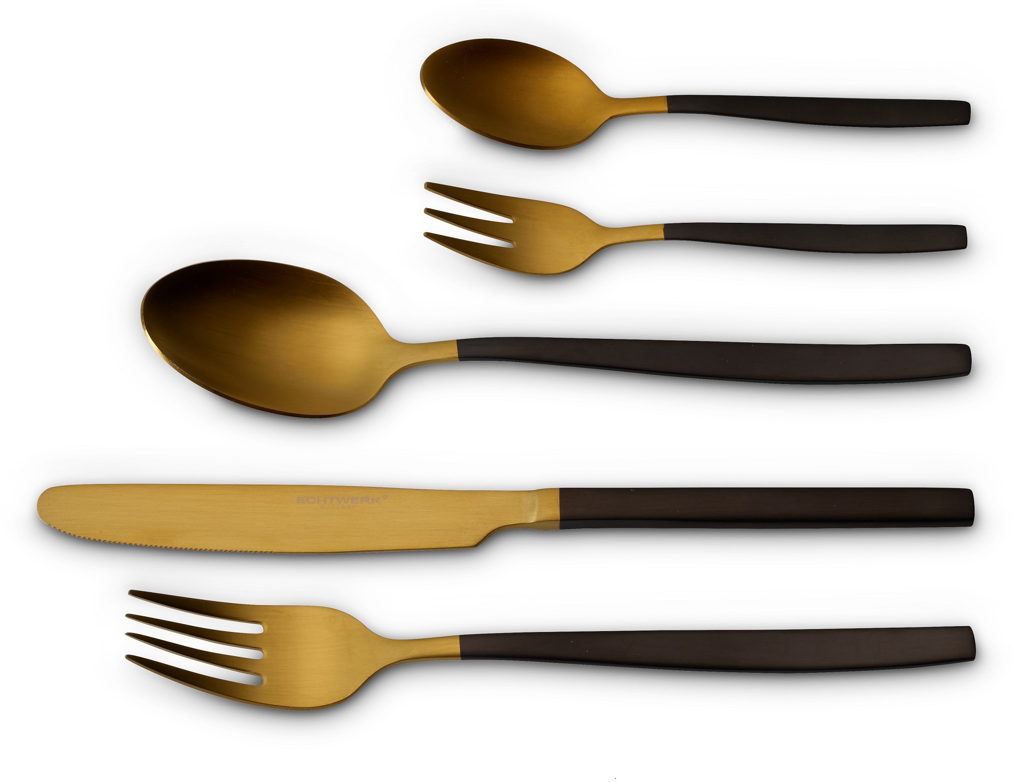 ECHTWERK Besteck-Set »Positano Due«, (Set, 20 tlg.), Tafelbesteck, PVD beschichtet, zweifarbig (Goldfarben/Black)