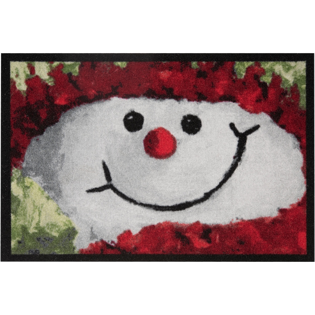 HANSE Home Fussmatte »Snowman«, rechteckig, Pflegeleicht, Rutschhemmend, Weihnachten, Waschbar, Festlich