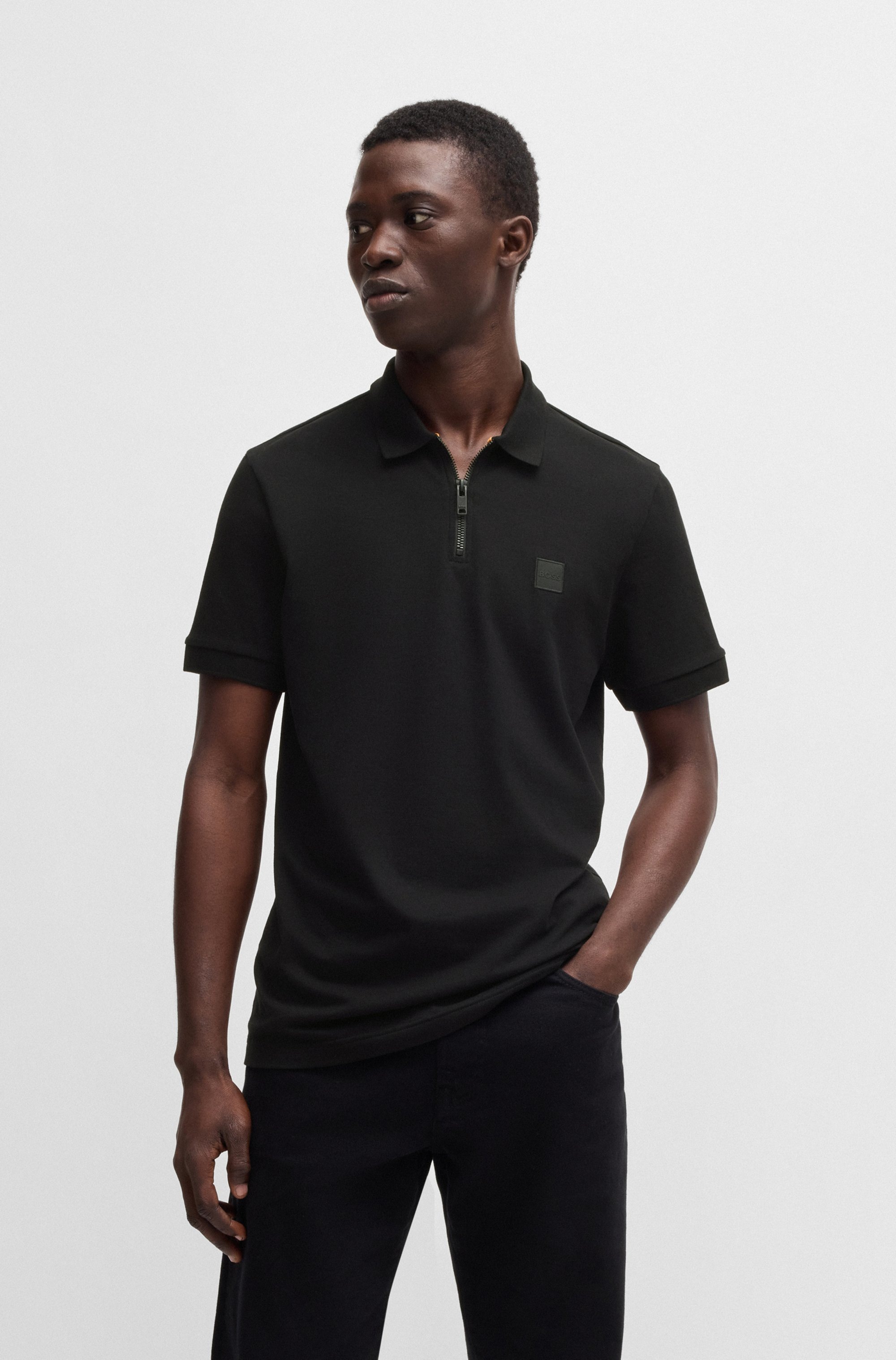 BOSS ORANGE Poloshirt »Passerzip« mit Polokragen