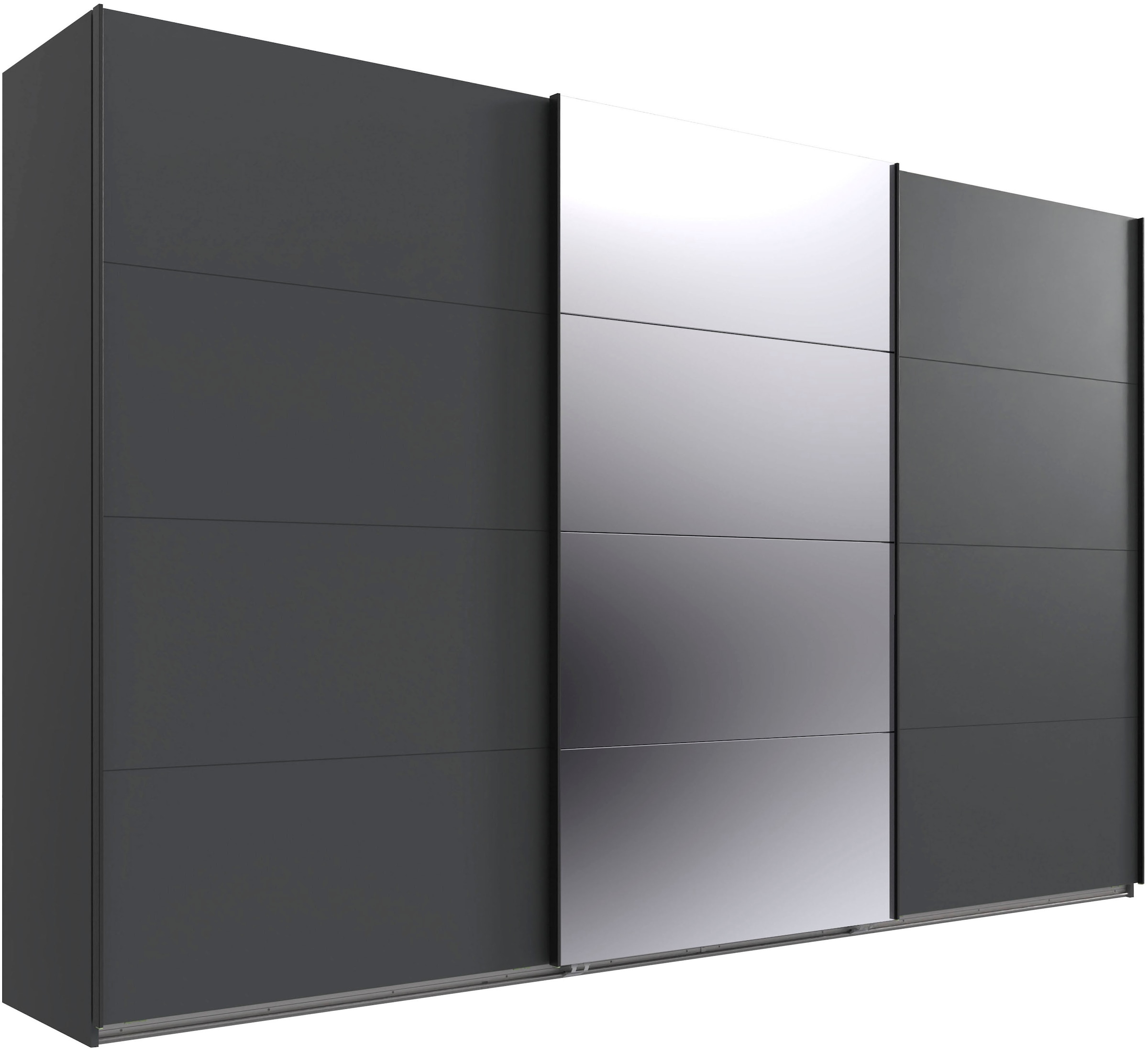 Wimex Kleiderschrank »Mugano, Made in Germany, Lieferung bis in Deine Etage und Stellort« wähle Deine Ausstattung: Basic oder Premium!, 3 Schwebetüren, grosse Grössen, mit oder ohne Spiegel, Metallgriffe