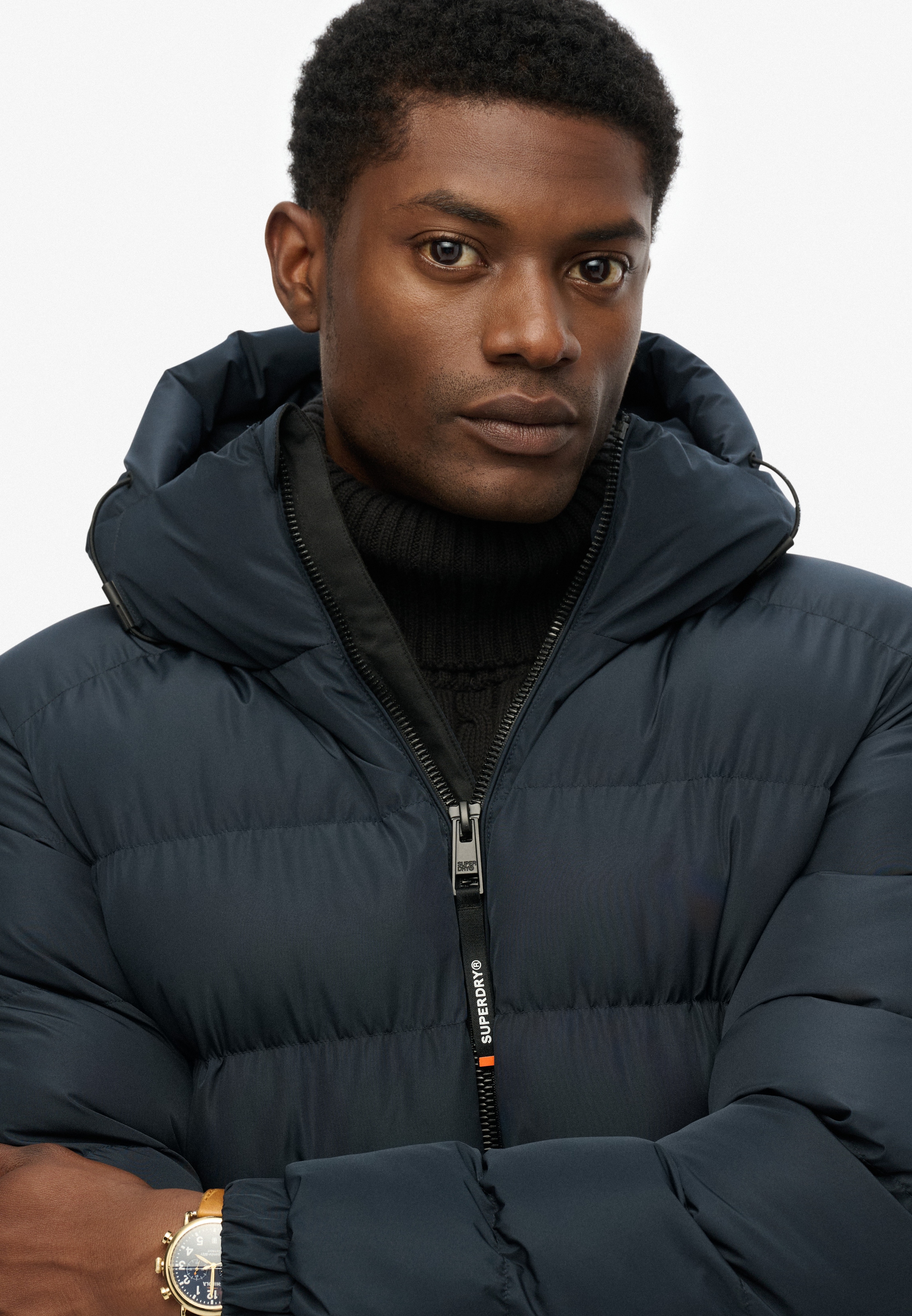 Superdry Steppjacke »HOODED SPORTS PUFFER JACKET«, mit Kapuze