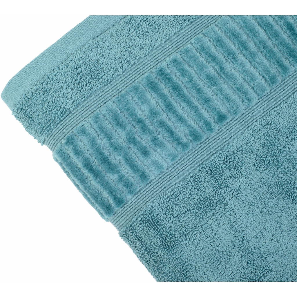 Gözze Handtücher »BIO Frottier«, (2 St.), im Set, Bio-Baumwolle, Pastell Farben, mit geschorener Bordüre
