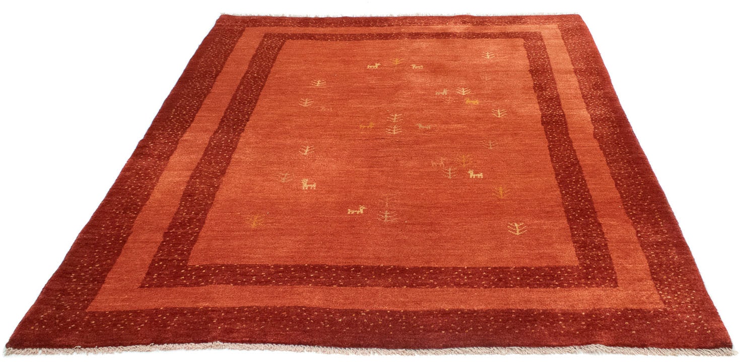 handgeknüpft | online handgeknüpft Teppich bestellen morgenland rechteckig, »Gabbeh Wollteppich Jelmoli-Versand rot«,