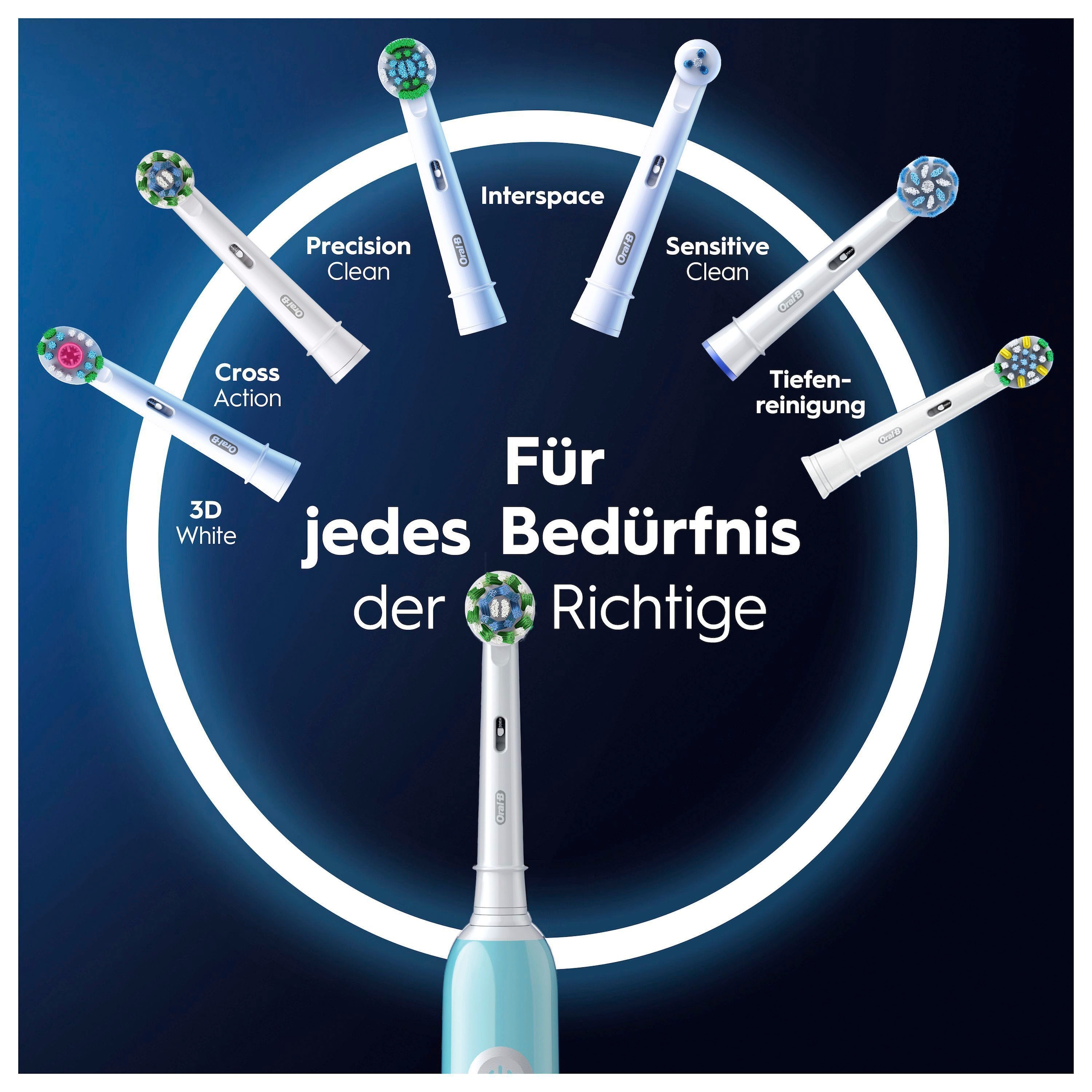 Oral-B Elektrische Zahnbürste »PRO Series 1«, 1 St. Aufsteckbürsten, Drucksensor