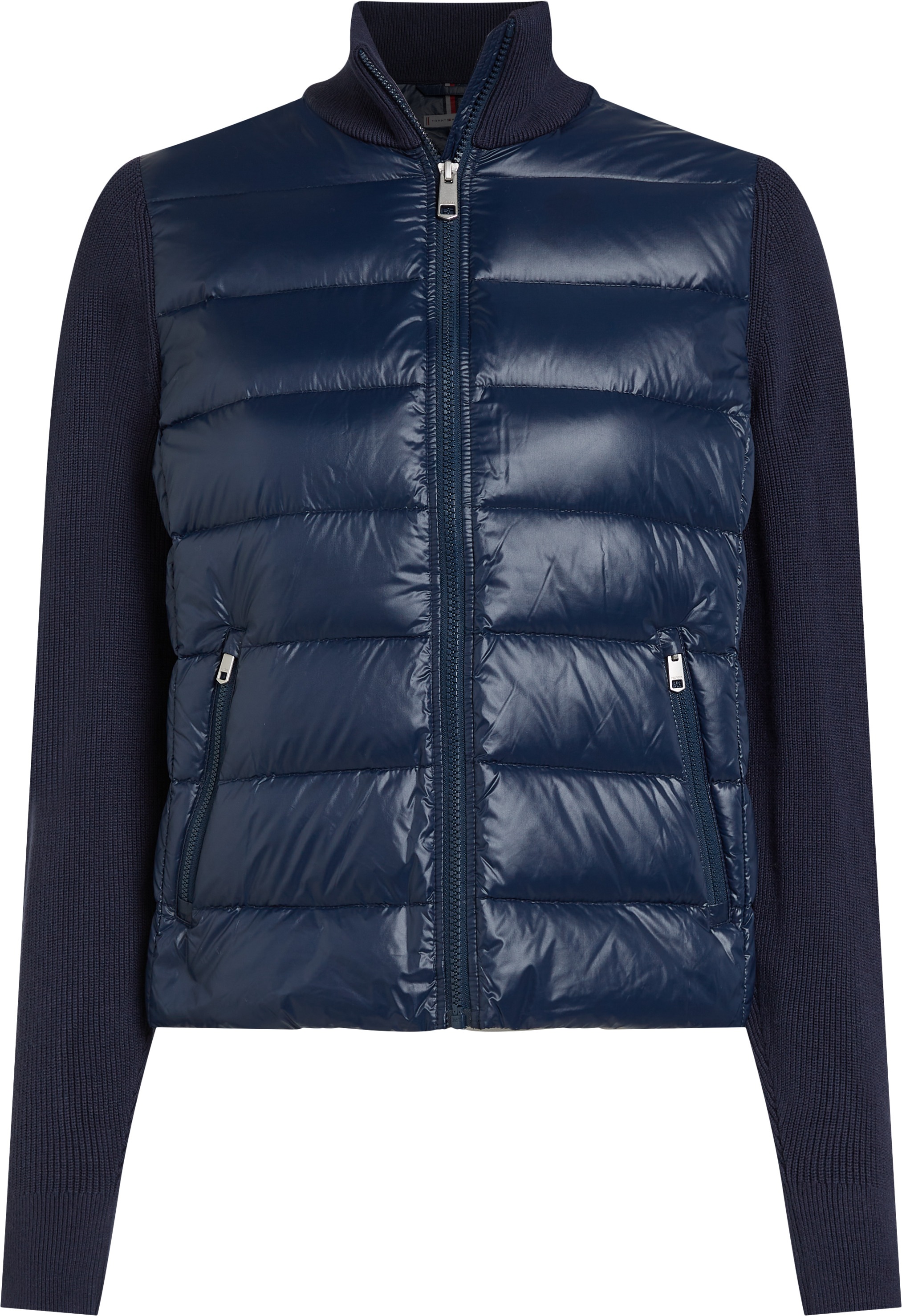 Tommy Hilfiger Steppjacke »LW DOWN FEMININE GLOSS KNIT JKT«, mit leichter Wattierung