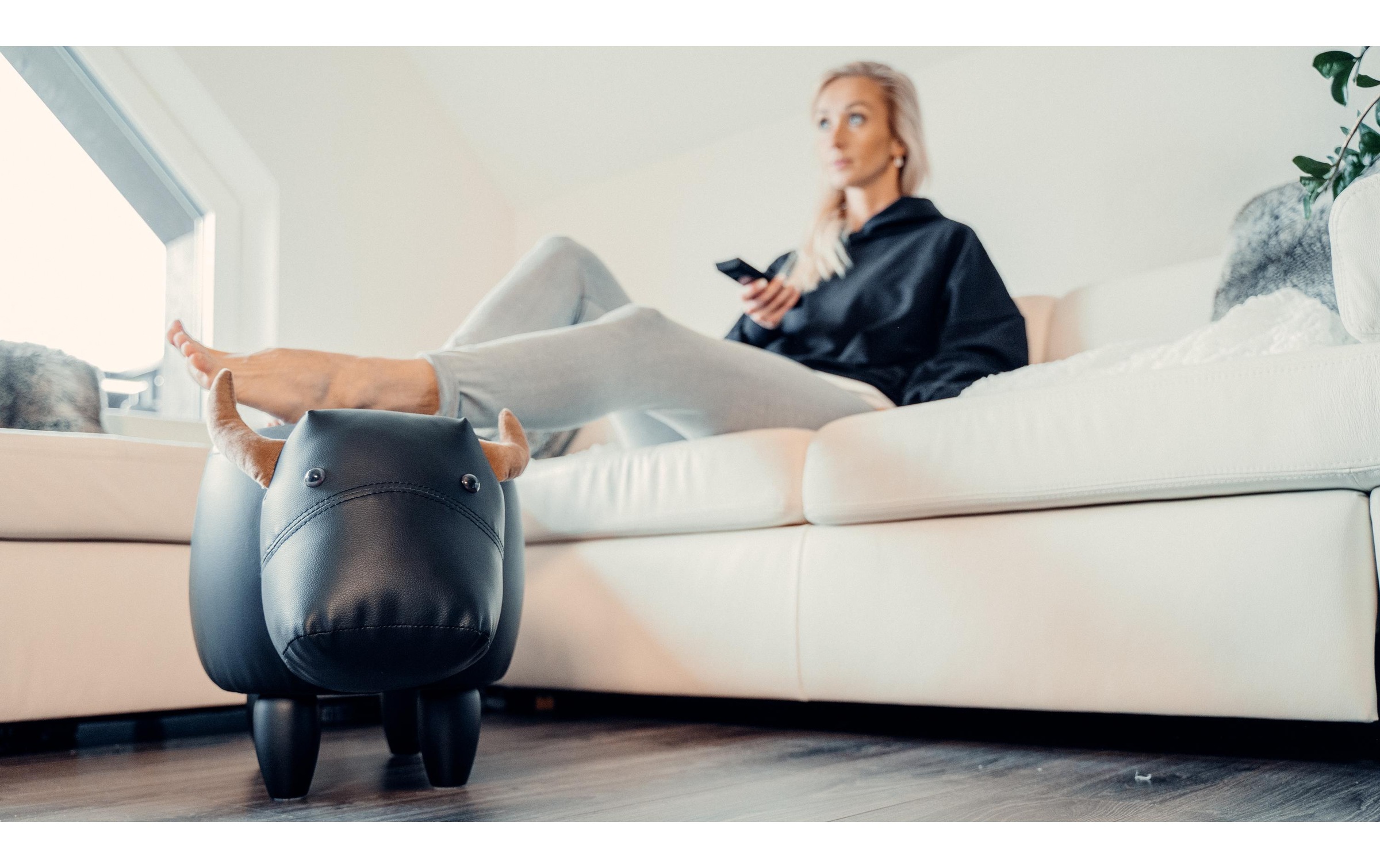 Hocker »zoosy Kuh Nero Schwarz«