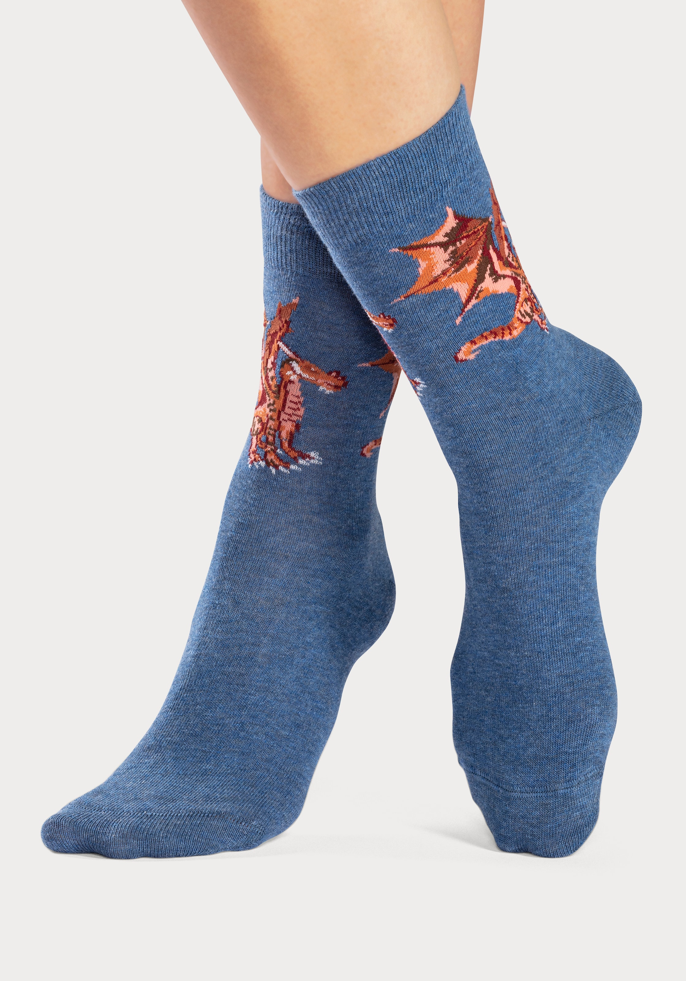 ✵ H.I.S Socken, mit günstig | bestellen Paar), (5 unterschiedlichen Drachen Motiven Jelmoli-Versand
