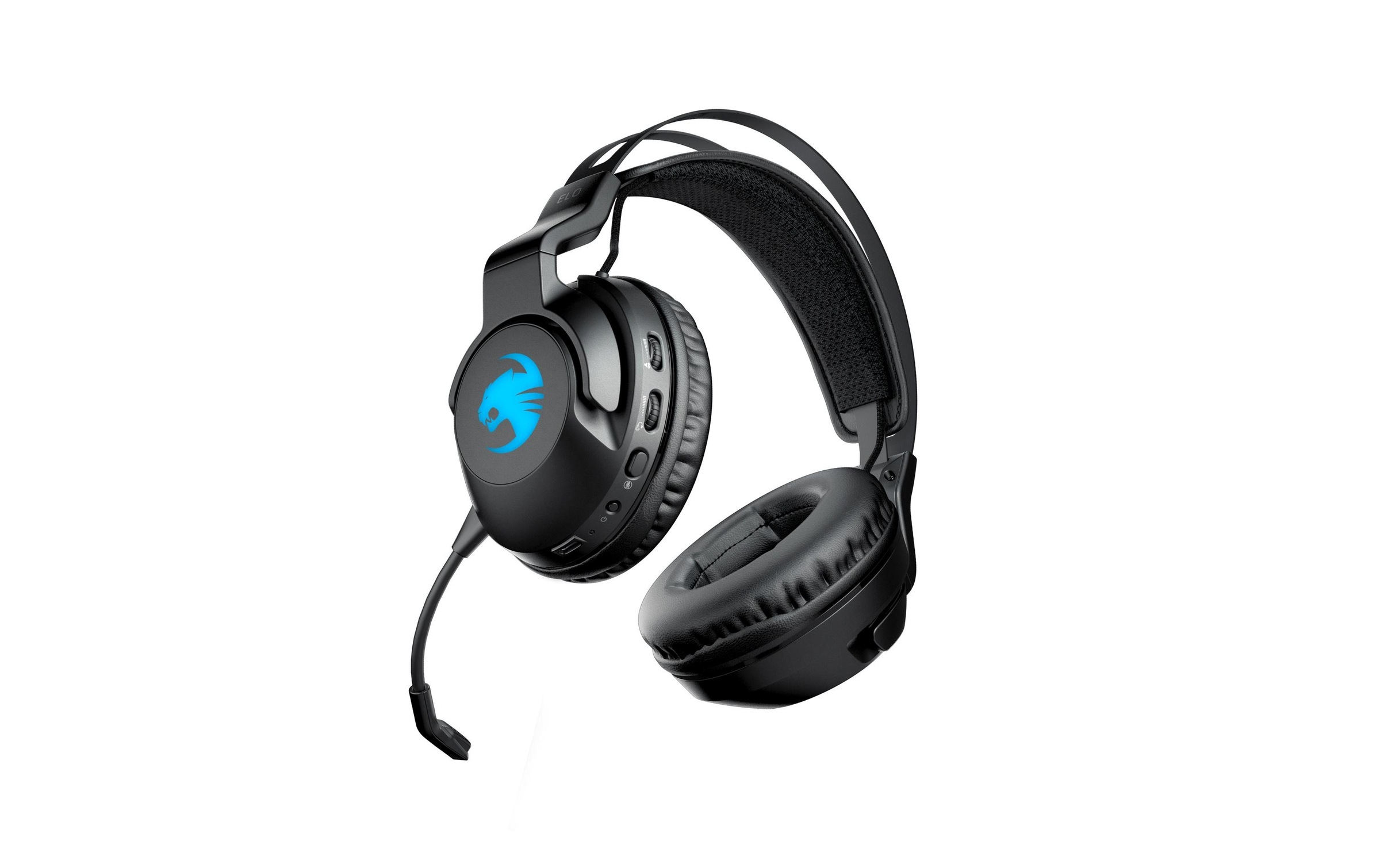ROCCAT Gaming-Headset »ELO 44933 AIR Schwarz«, Mikrofon abnehmbar-Freisprechfunktion