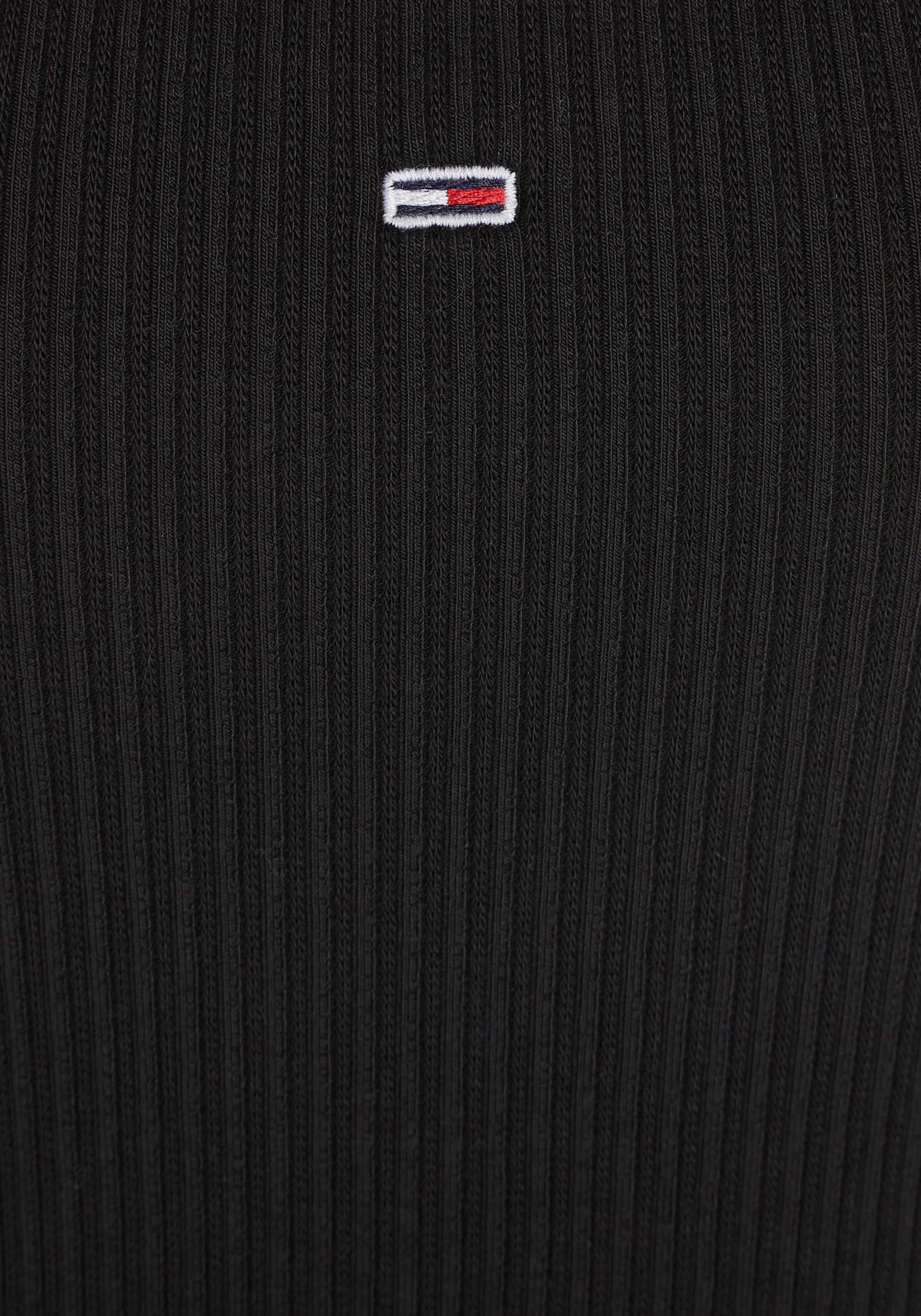 Tommy Jeans Jerseykleid, mit Logodrucken, Rüschenkantel, Sommerkleid, Trendy