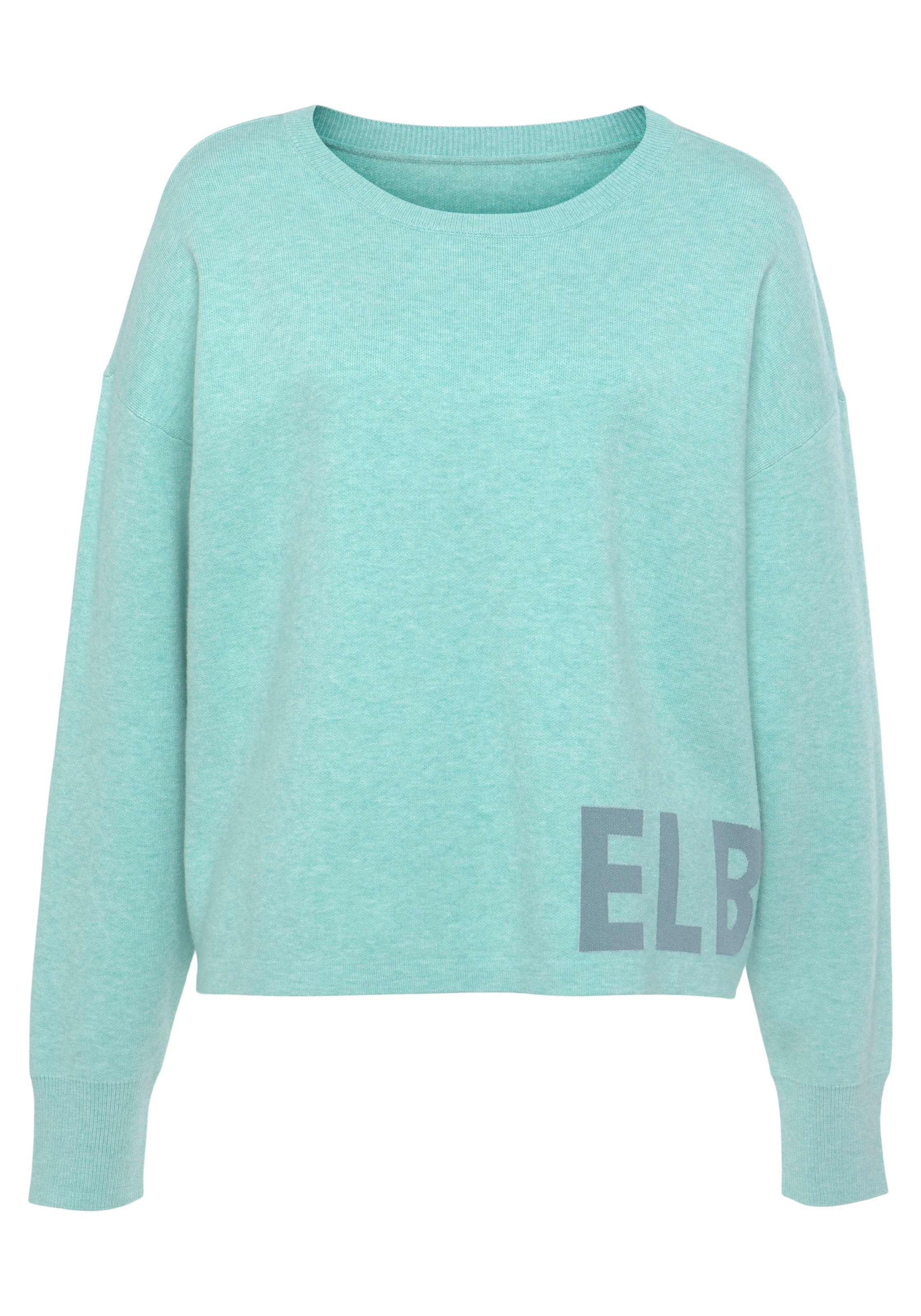 Elbsand Strickpullover aus hochwertigem Strick mit eingestricktem Logo, Loungewear