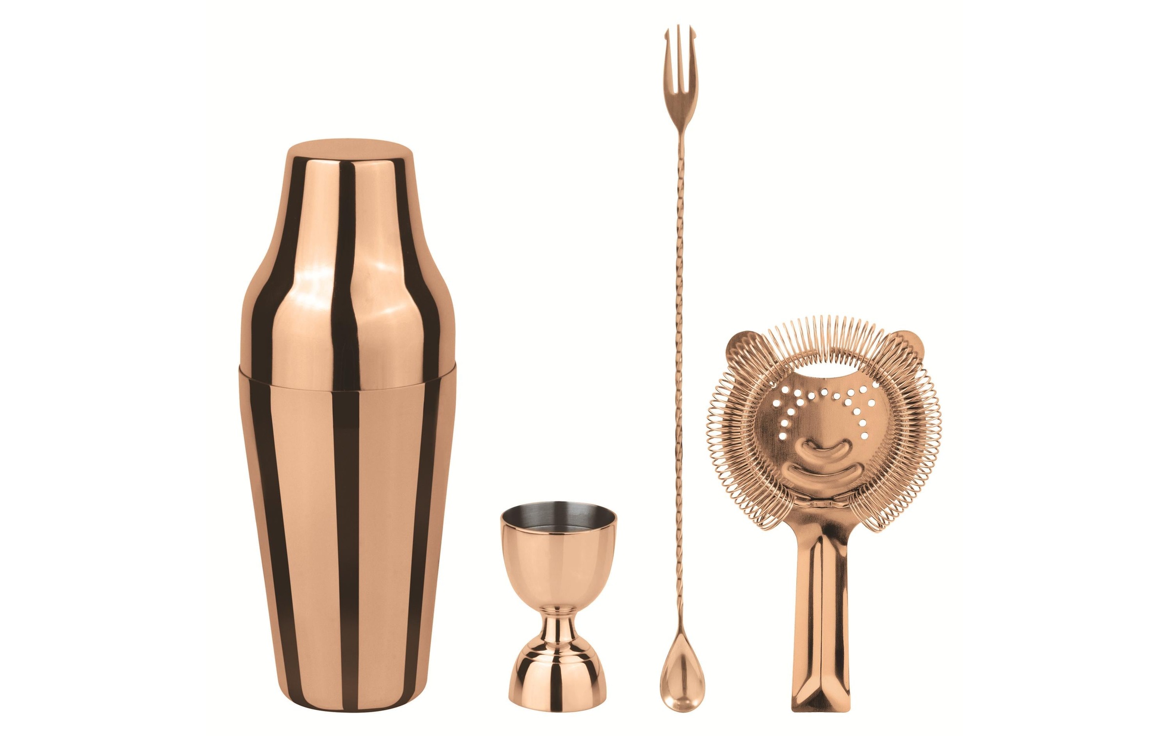 Cocktail Shaker »Paderno Parisian 4tlg. kupfer«