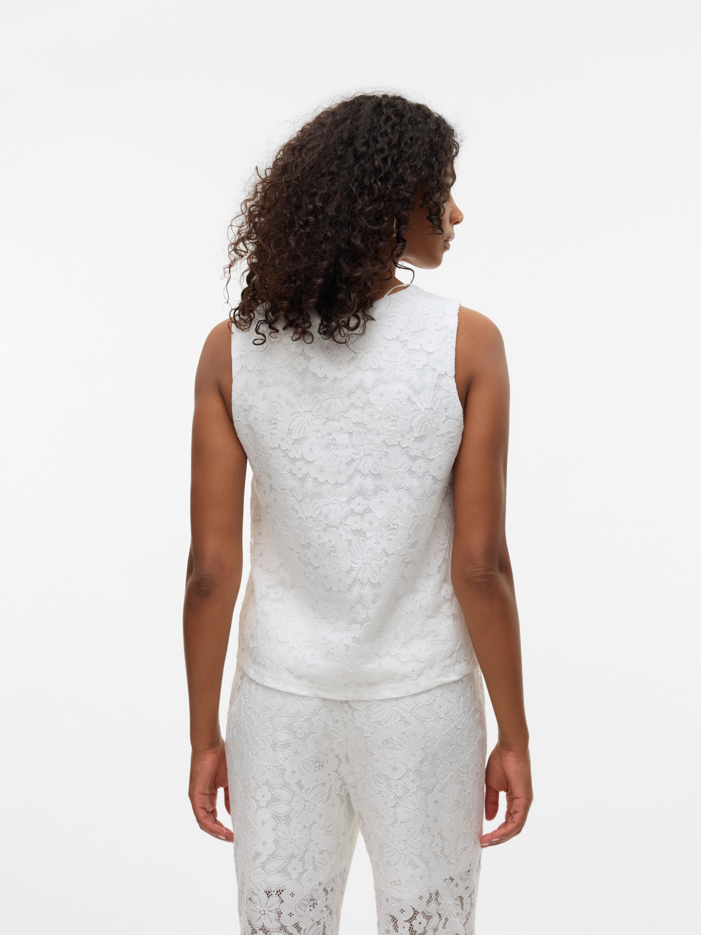 Vero Moda Spitzentop »VMHONEY LACE SL V-NECK TOP WVN GA«