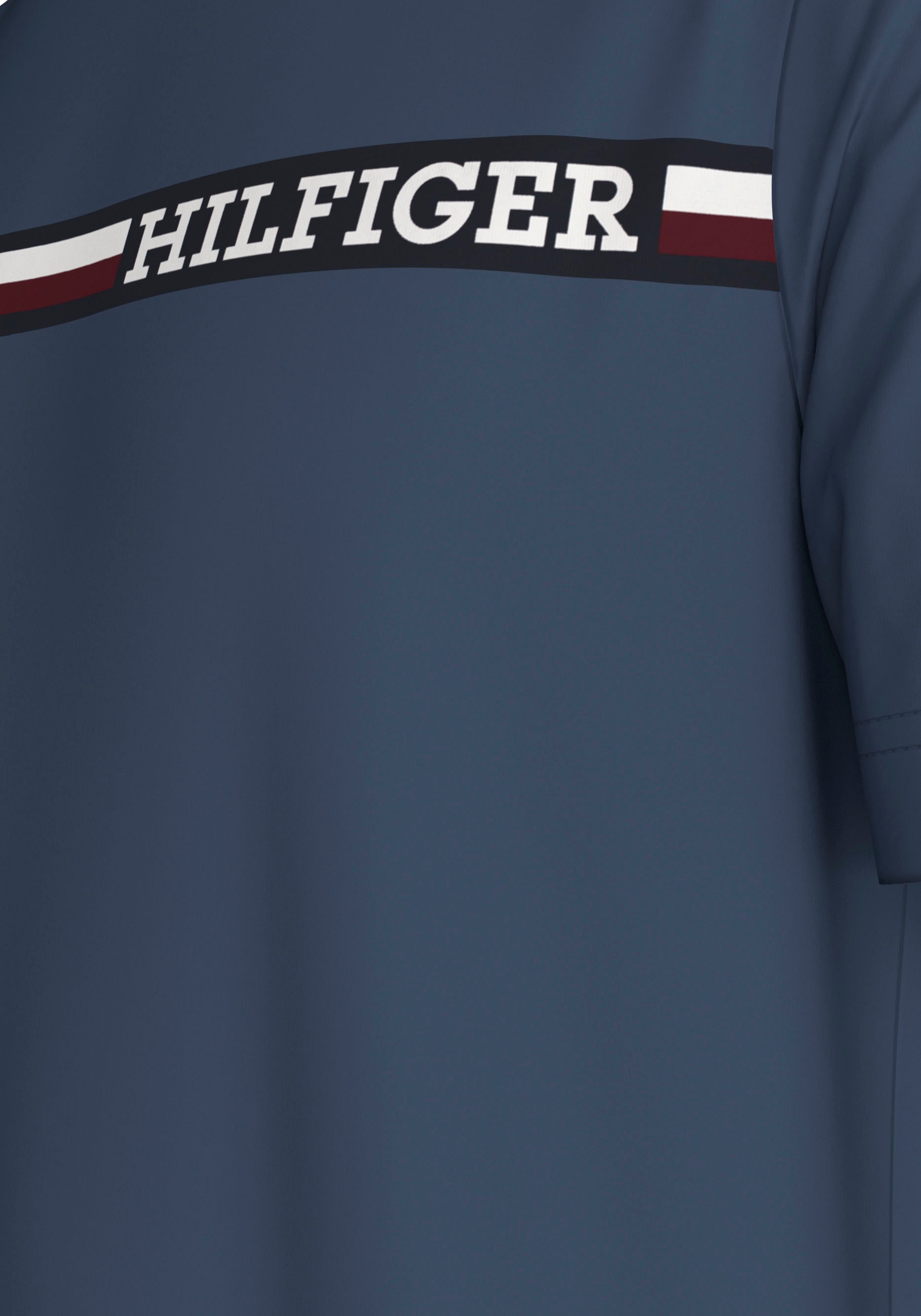 Tommy Hilfiger Big & Tall T-Shirt »BT-CHEST STRIPE TEE-B«, Grosse Grössen mit Logostickerei