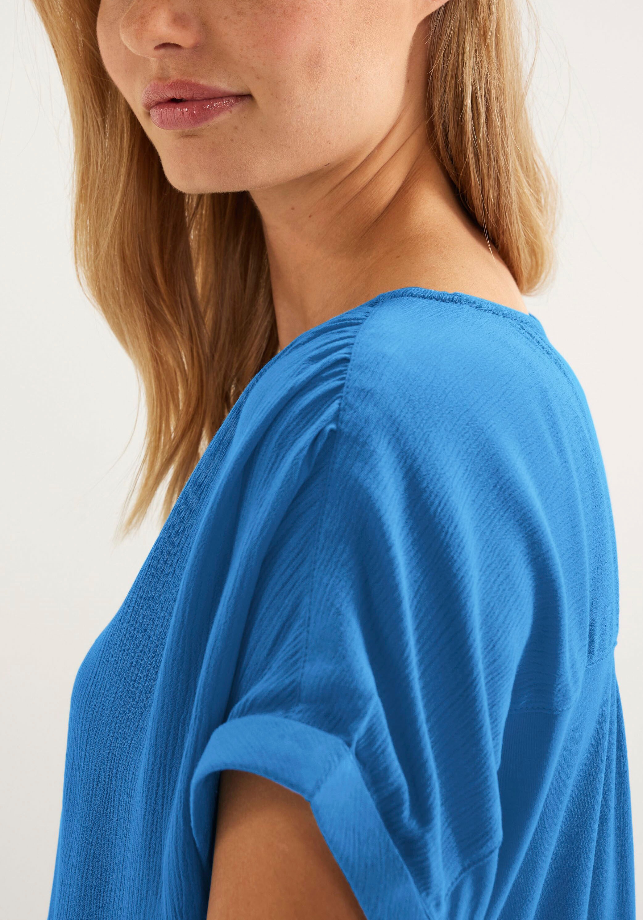 STREET ONE Shirttop, aus strukturiertem Stoff