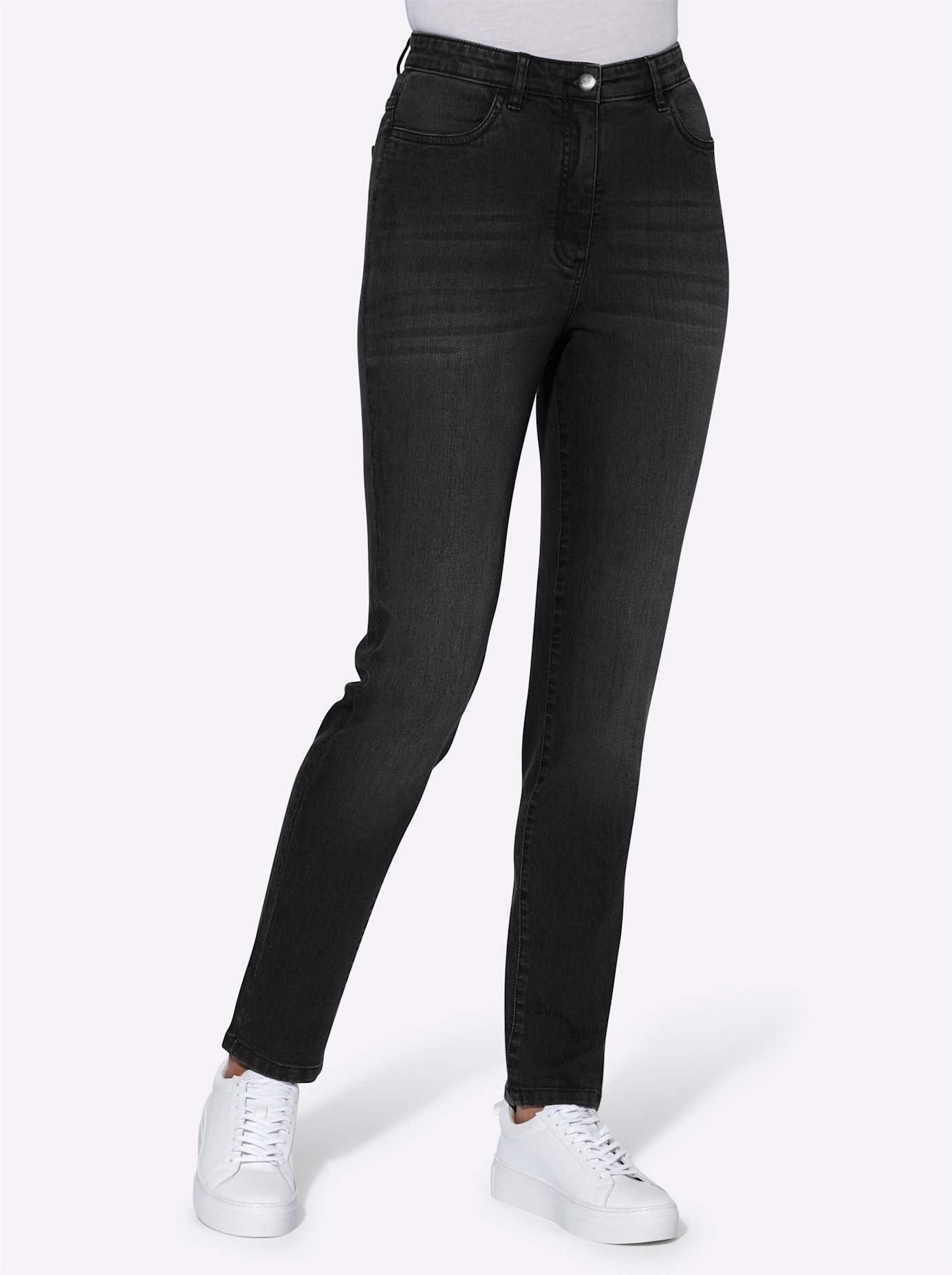 Classic Basics High-waist-Jeans, (1 tlg.)