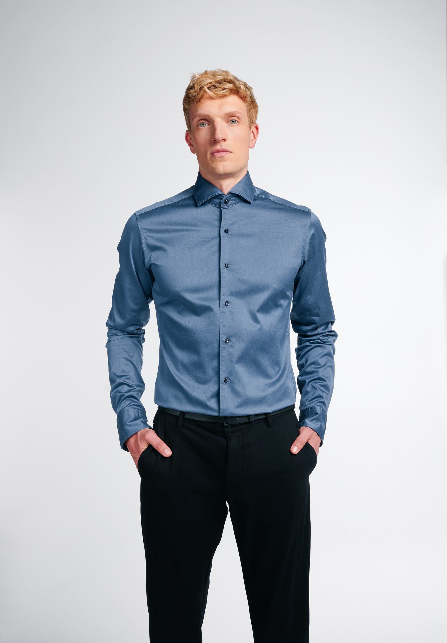 Eterna Langarmhemd »SLIM FIT« EASY IRON (bügelleicht)