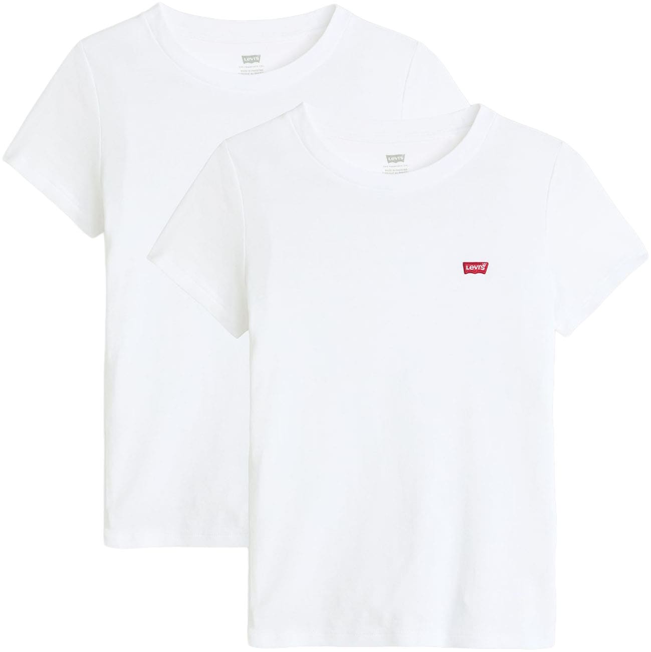 Levi's® T-Shirt »Mini-Logo« Packung, 2 Stk. mit kleiner Markenlogo-Stickerei auf der Brust