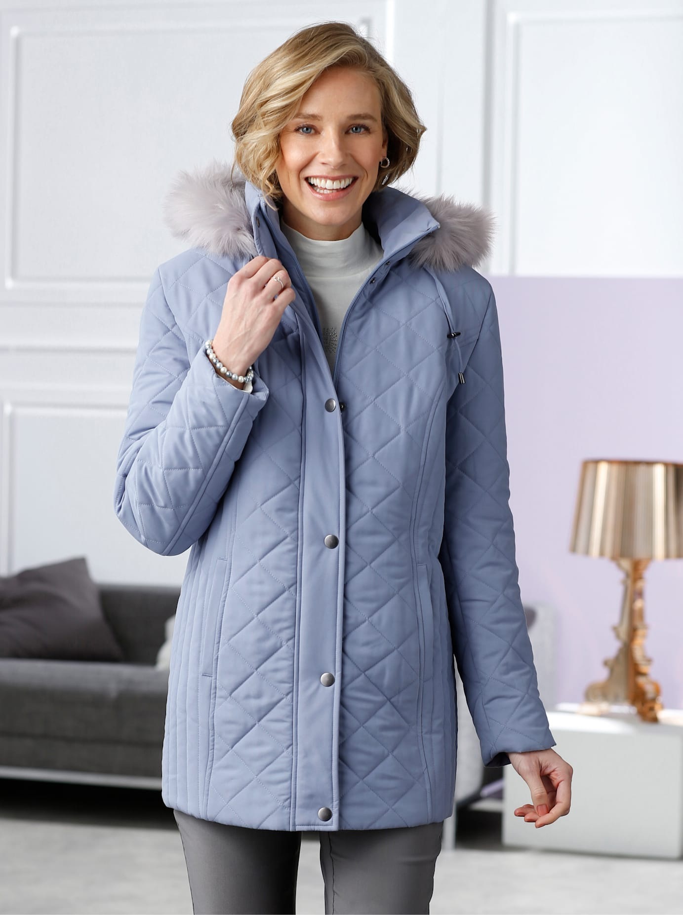 Classic Basics Steppjacke mit Kapuze