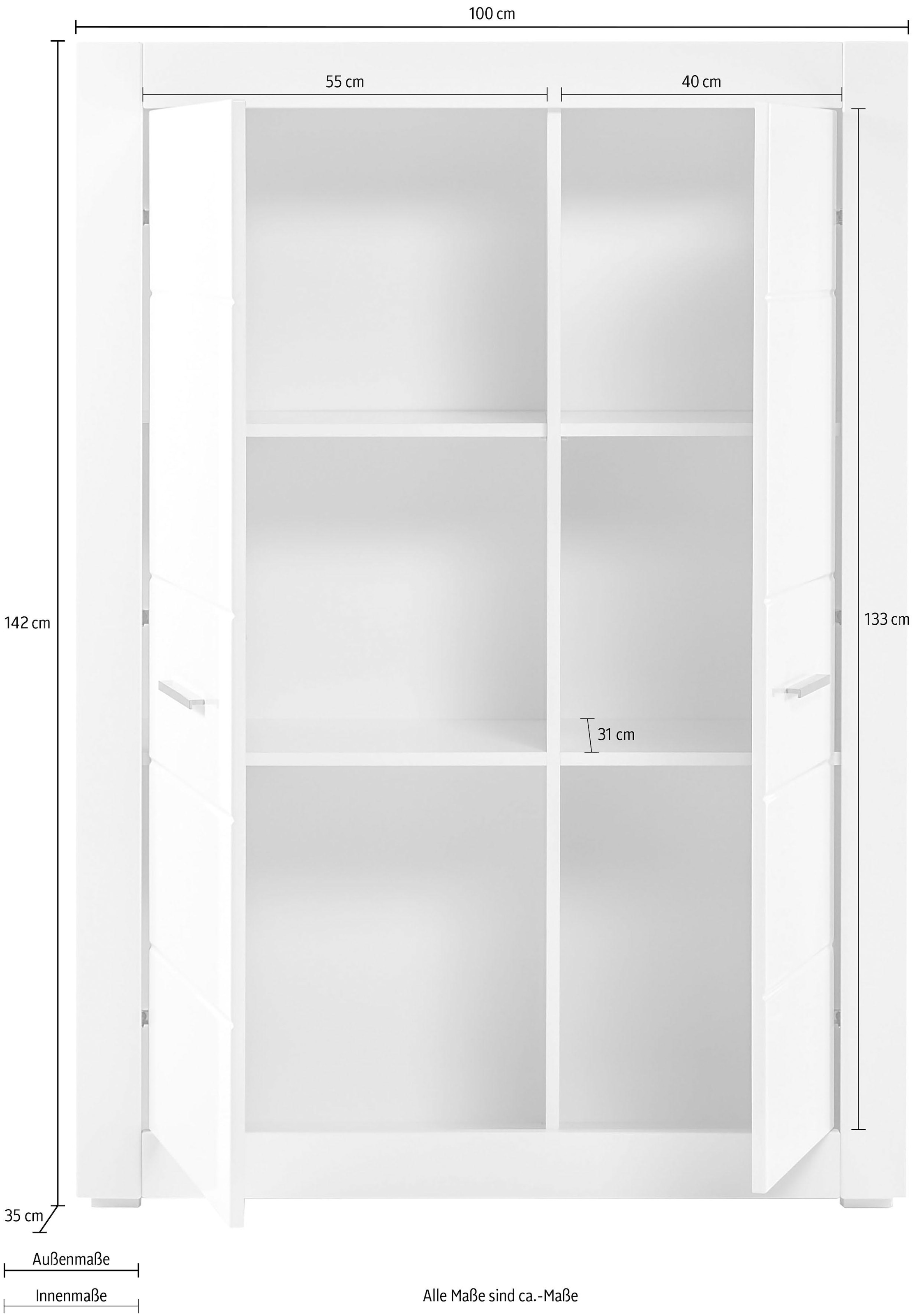 Jelmoli-Online im ❤ entdecken »BIANCO«, 142 cm Shop INOSIGN Höhe Stauraumschrank