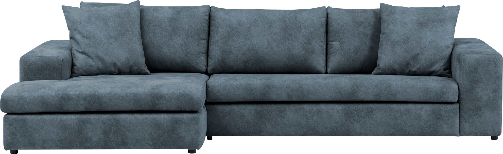 andas Ecksofa »SLEETLAND XXL in Samtvelours oder Vintage-Leder-Optik, L-Form,«, besonders gross und bequem