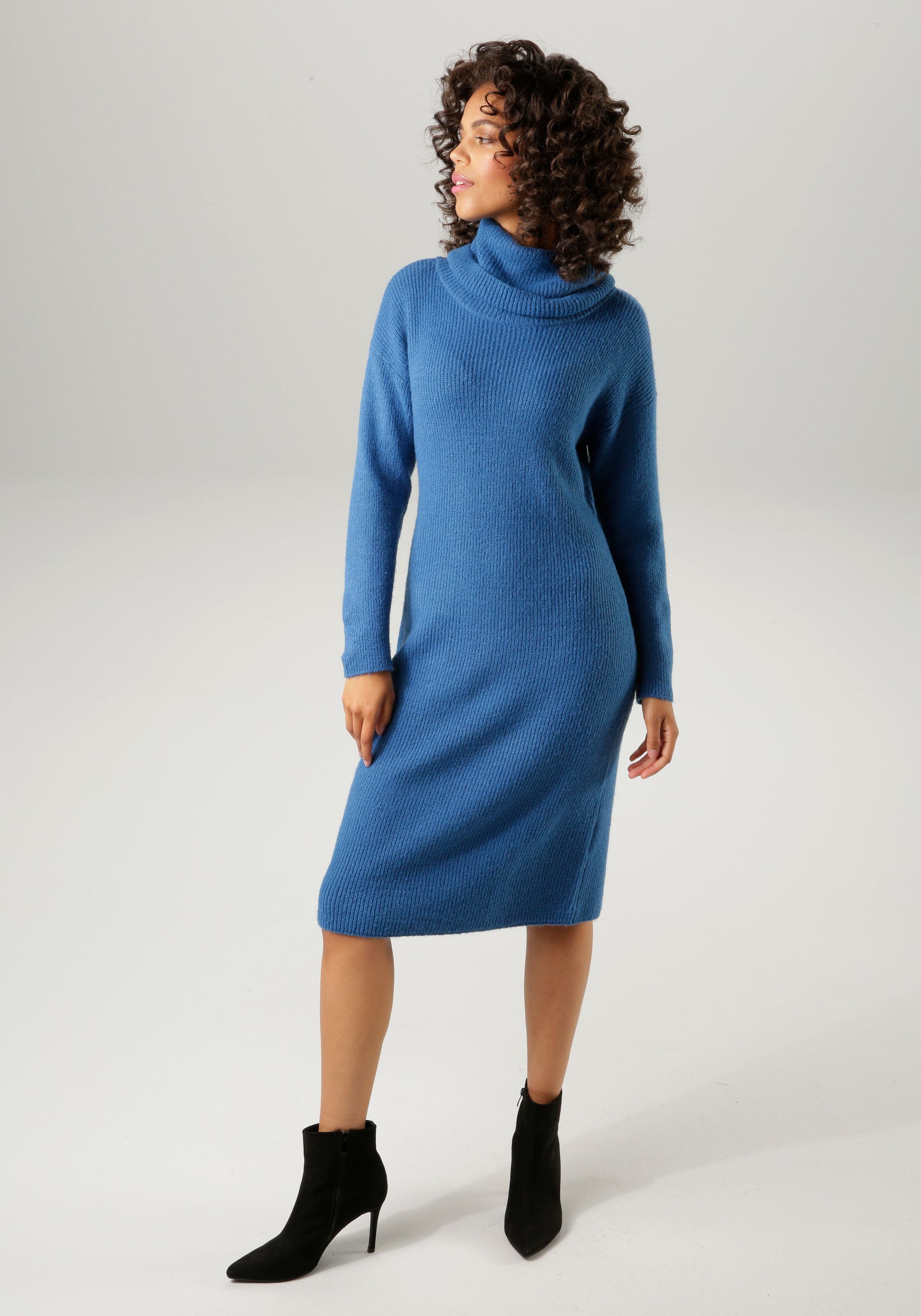Aniston CASUAL Strickkleid, mit halsfernem Rollkragen