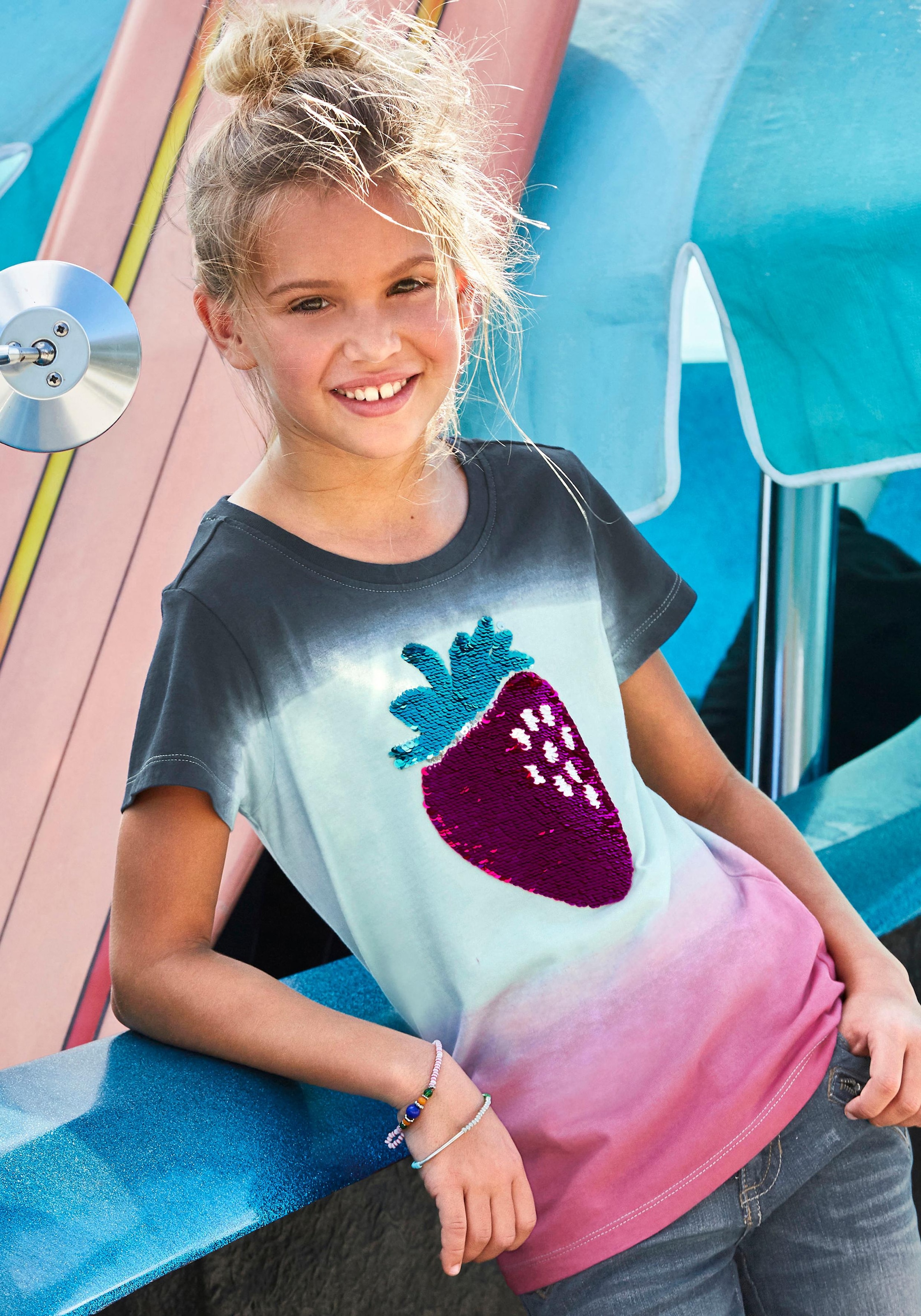 ✵ KIDSWORLD T-Shirt, mit Wendepailletten & Farbverlauf online entdecken |  Jelmoli-Versand