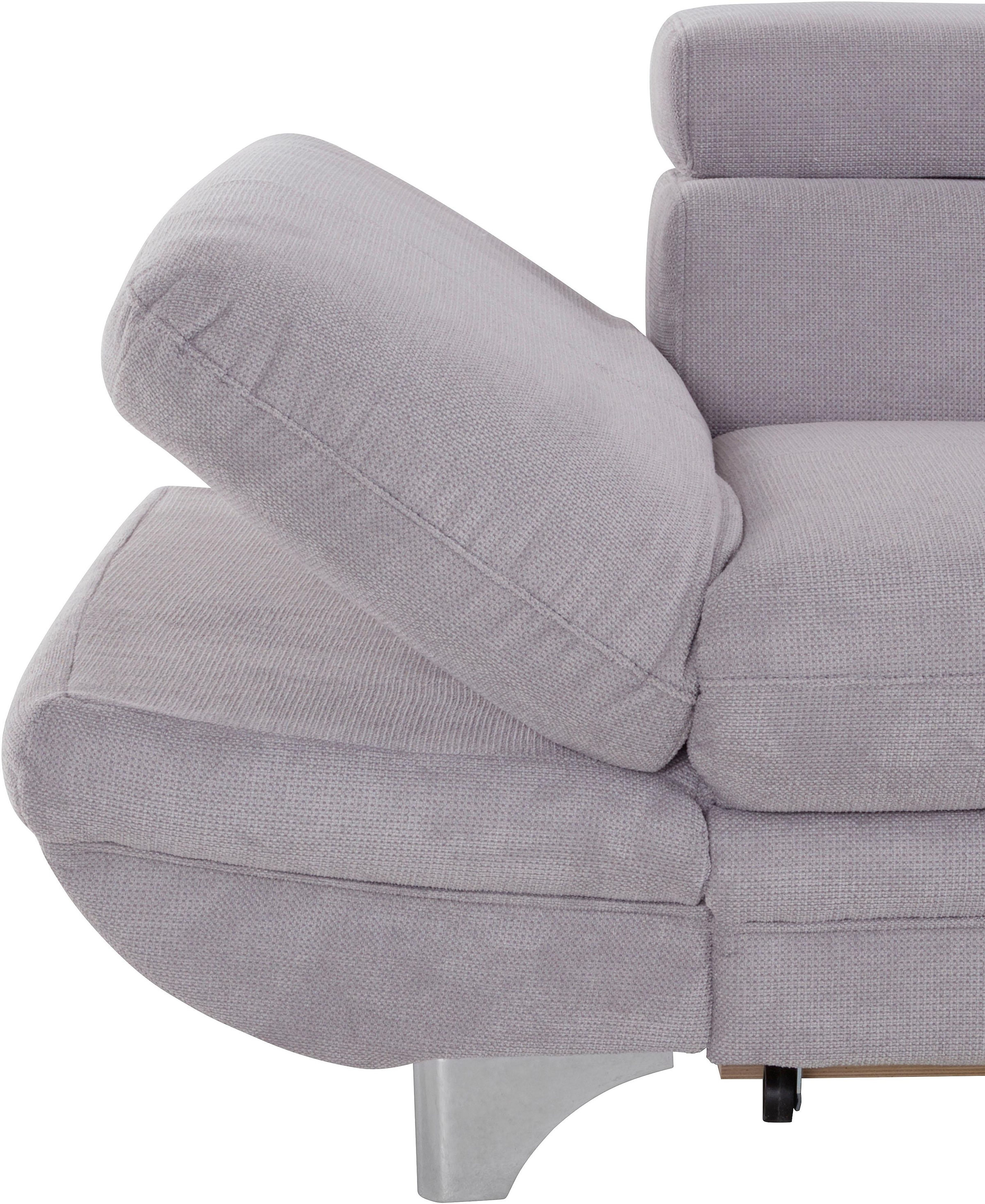 COTTA Ecksofa »Enterprise L-Form«, inklusive Kopf- und Armteilverstellung, wahlweise mit Bettfunktion