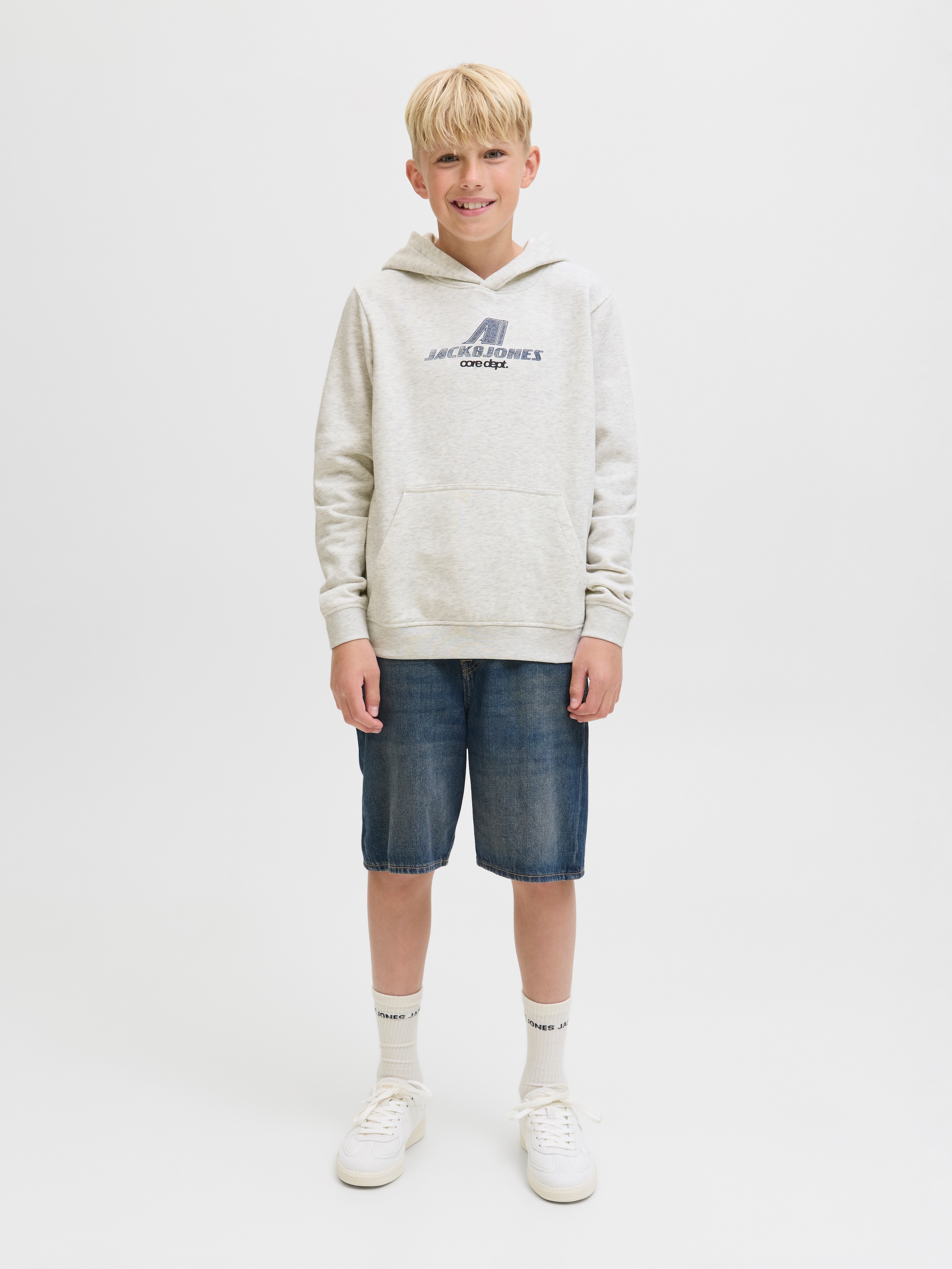 Jack & Jones Junior Kapuzensweatshirt »JCOTIER FRONT PRINT SWEAT HOOD JNR«
