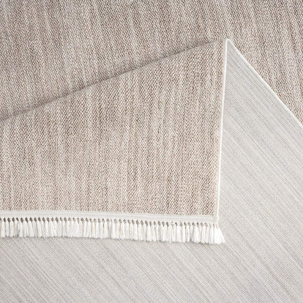 Carpet City Teppich »CLASICO 0052«, rechteckig, 11 mm Höhe, Läufer, Kurzflor, Hochtief-Muster, Boho, Fransen, Wohnzimmer