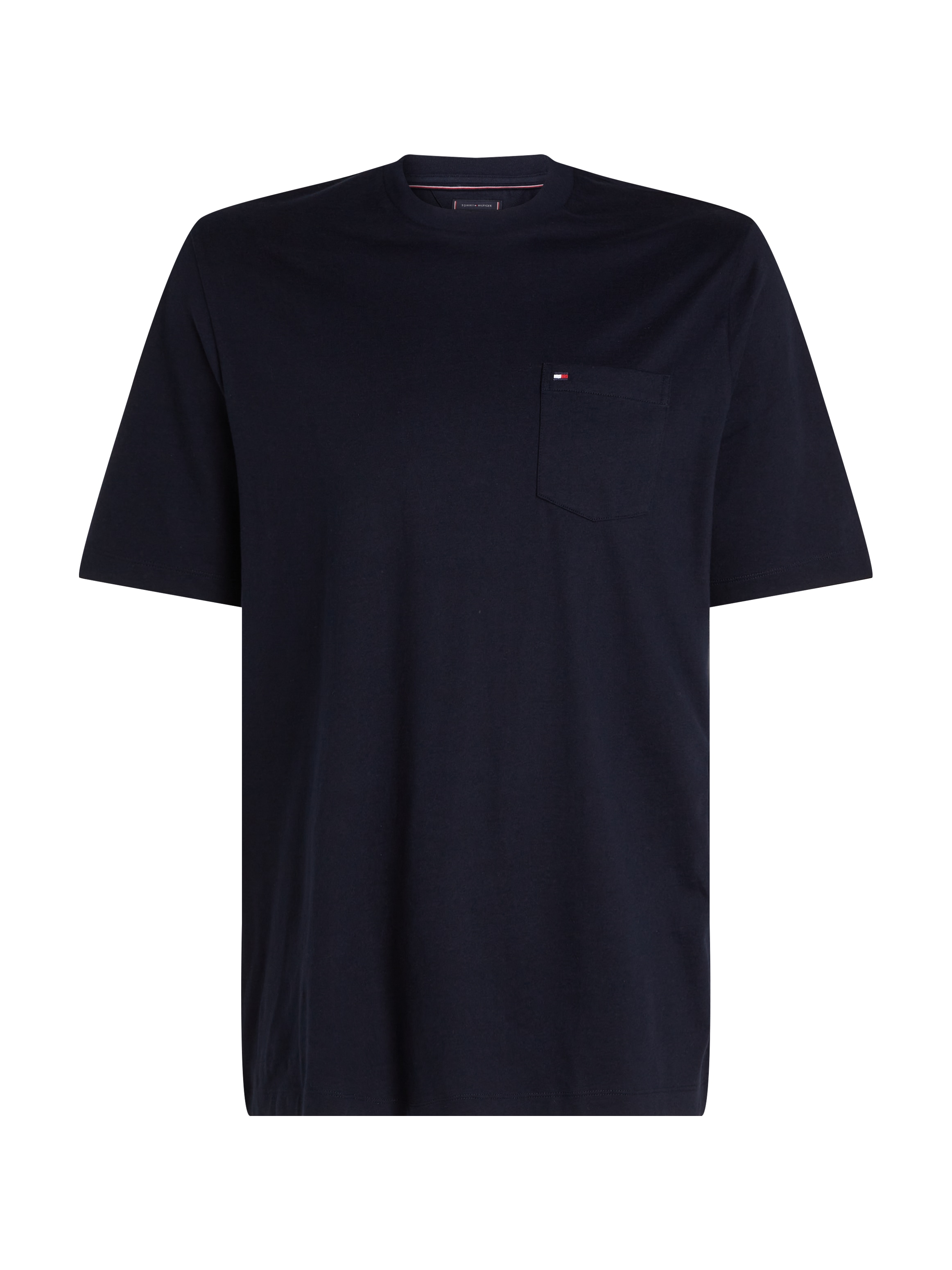 Tommy Hilfiger Big & Tall Rundhalsshirt »BT-ESSENTIAL SOLID POCKET TEE-B«, in Grosse Grössen, Logostickerei