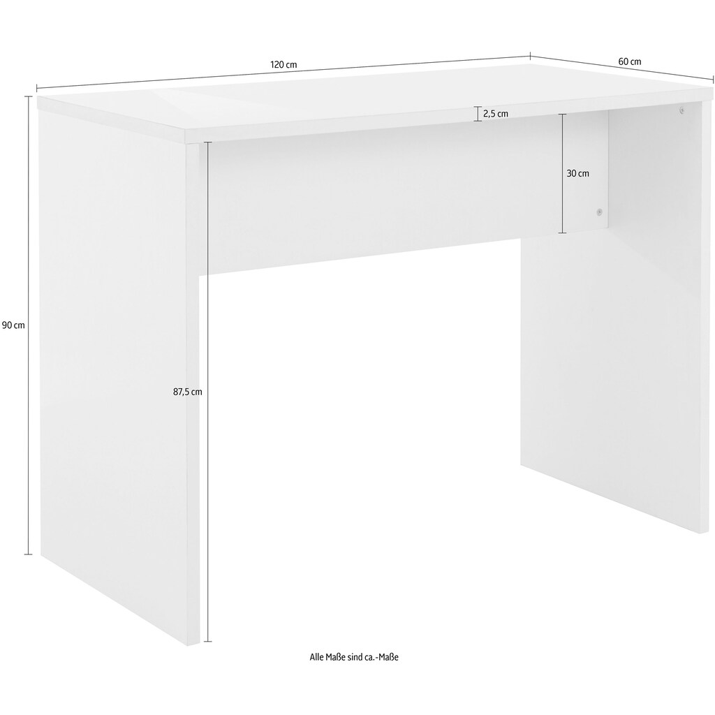 INOSIGN Bartisch »Anoush«, Tischplatte weiss hochglänzend, Höhe bis Tischunterkante 87,5 cm, Tischhöhe 90 cm